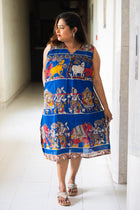 Leela Hand Block Kalamkari Cotton Dress
