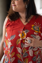 Bonoful Hand Block Kalamkari Cotton Dress