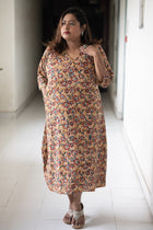 Parijat Kalamkari Cotton Dress