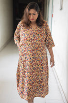 Parijat Kalamkari Cotton Dress