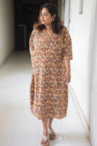 Parijat Kalamkari Cotton Dress
