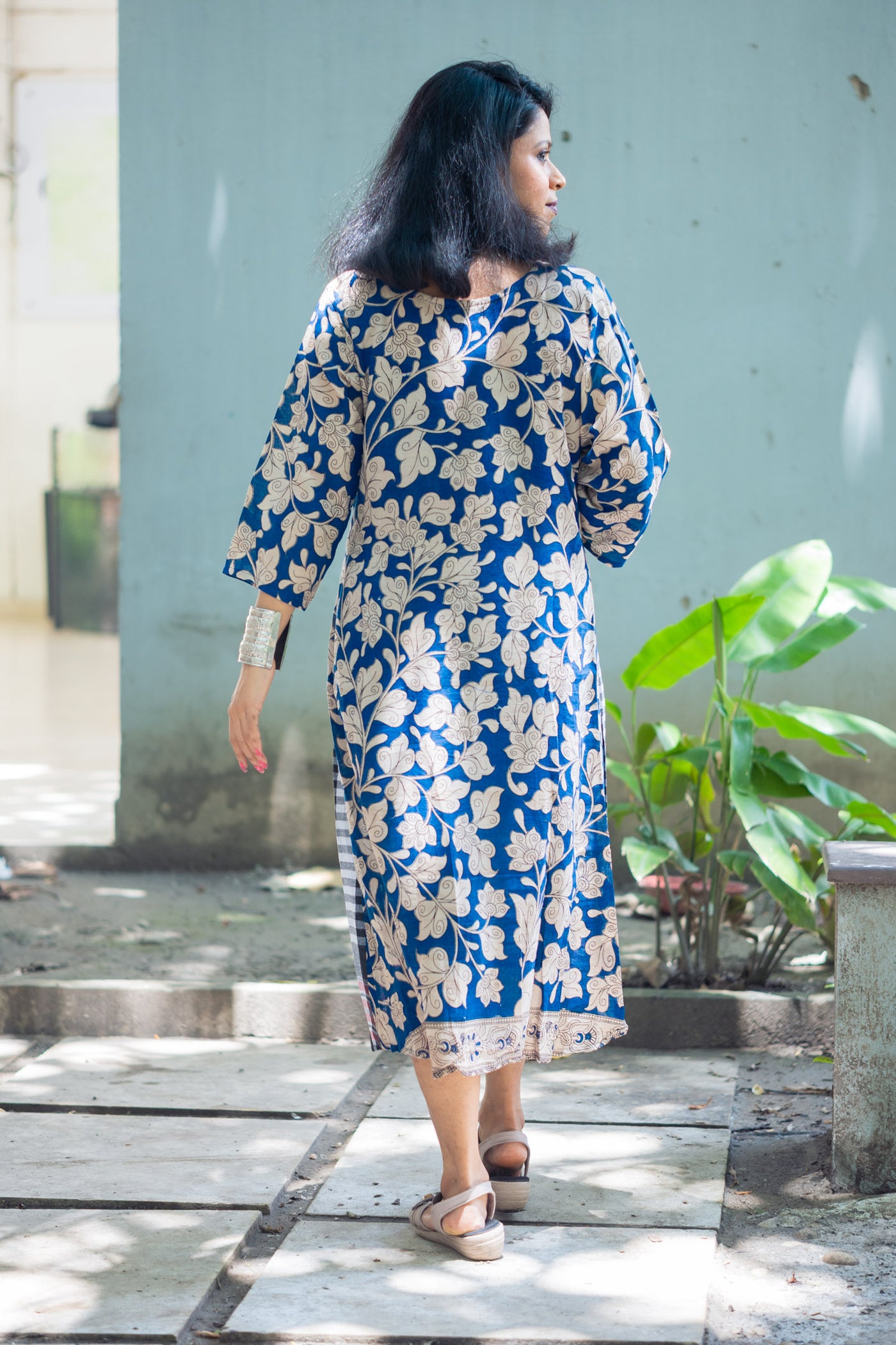 Meghna — Hand Block Kalamkari Cotton Dress