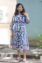 Meghna — Hand Block Kalamkari Cotton Dress