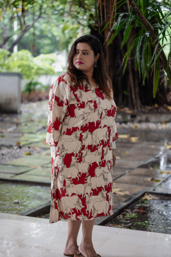 Tussari Tales Silk Dress