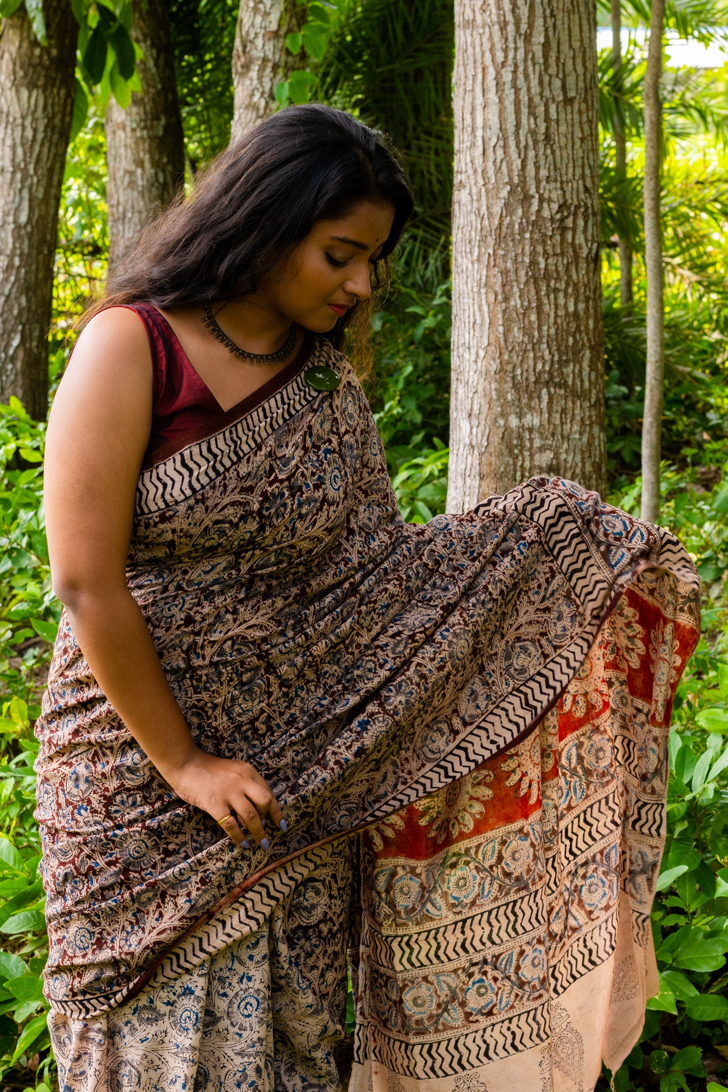 Ethereal Elegance Kalamkari Saree