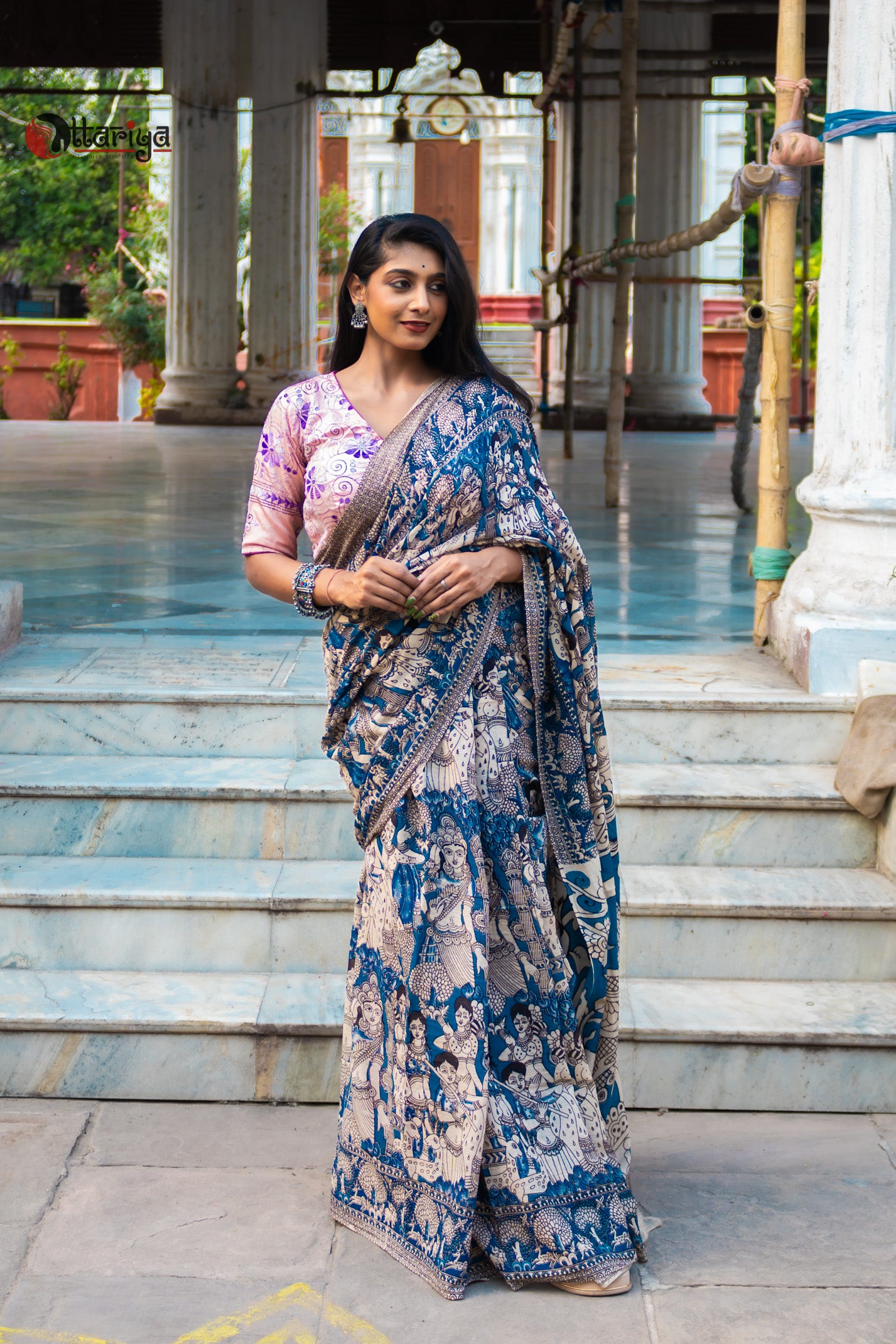 Blue Mandira Saree