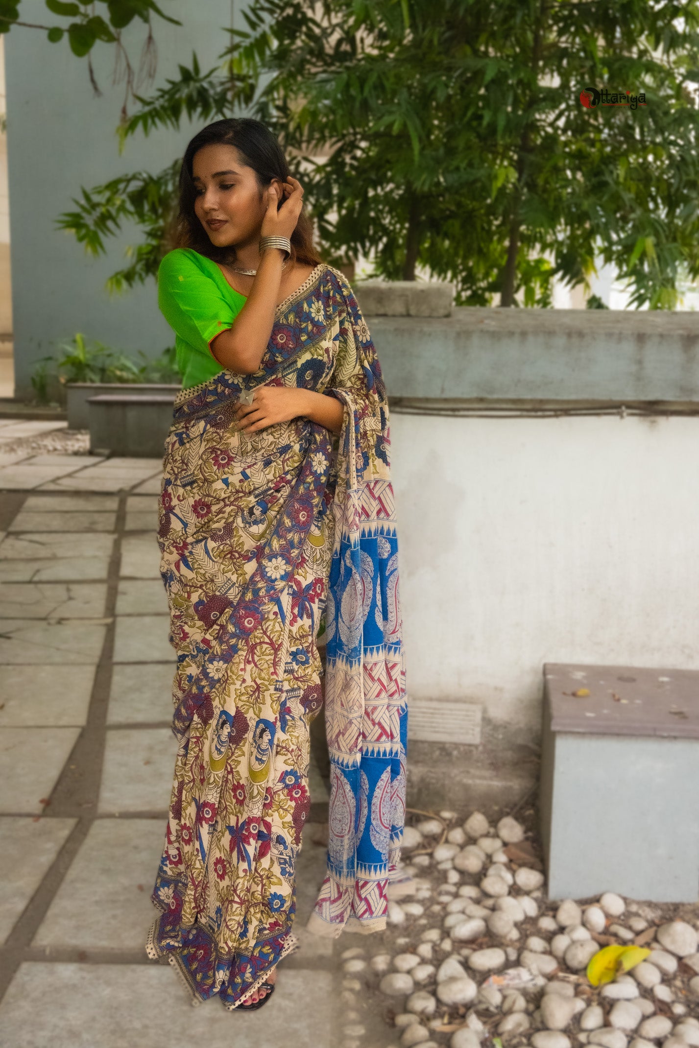 Fulohare Kalamkari Saree