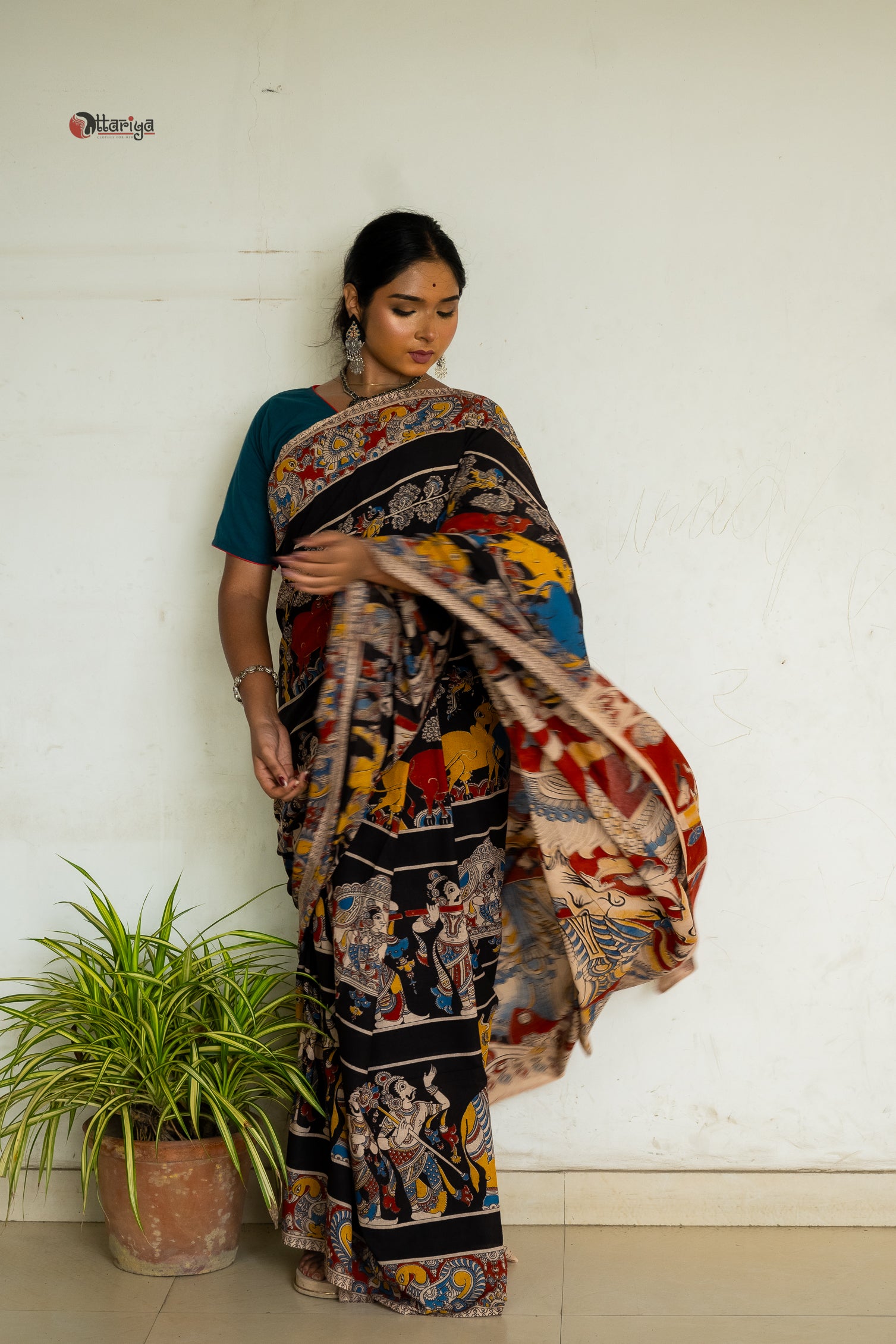 Kahini Moksha Kalamkari Saree