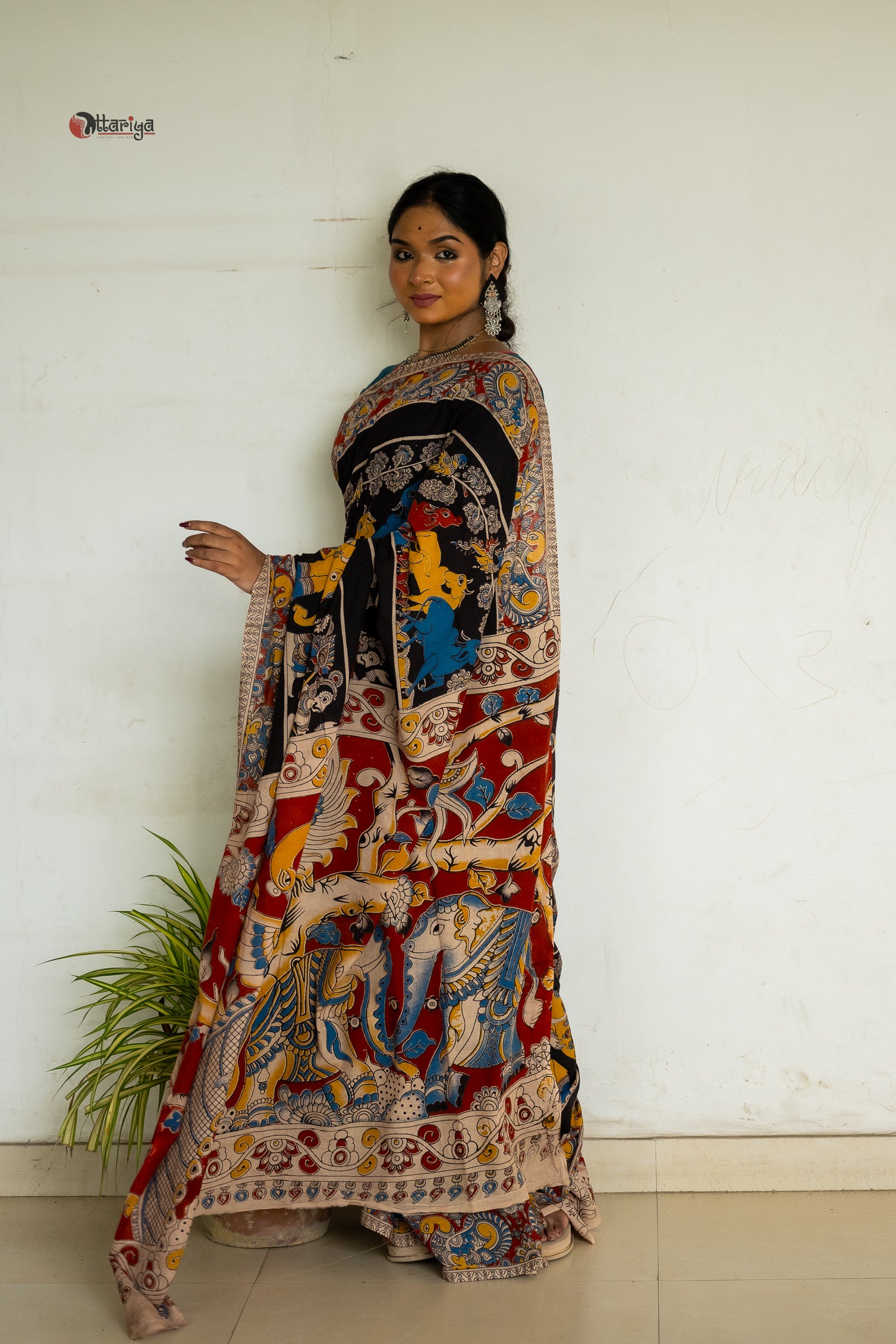 Kahini Moksha Kalamkari Saree