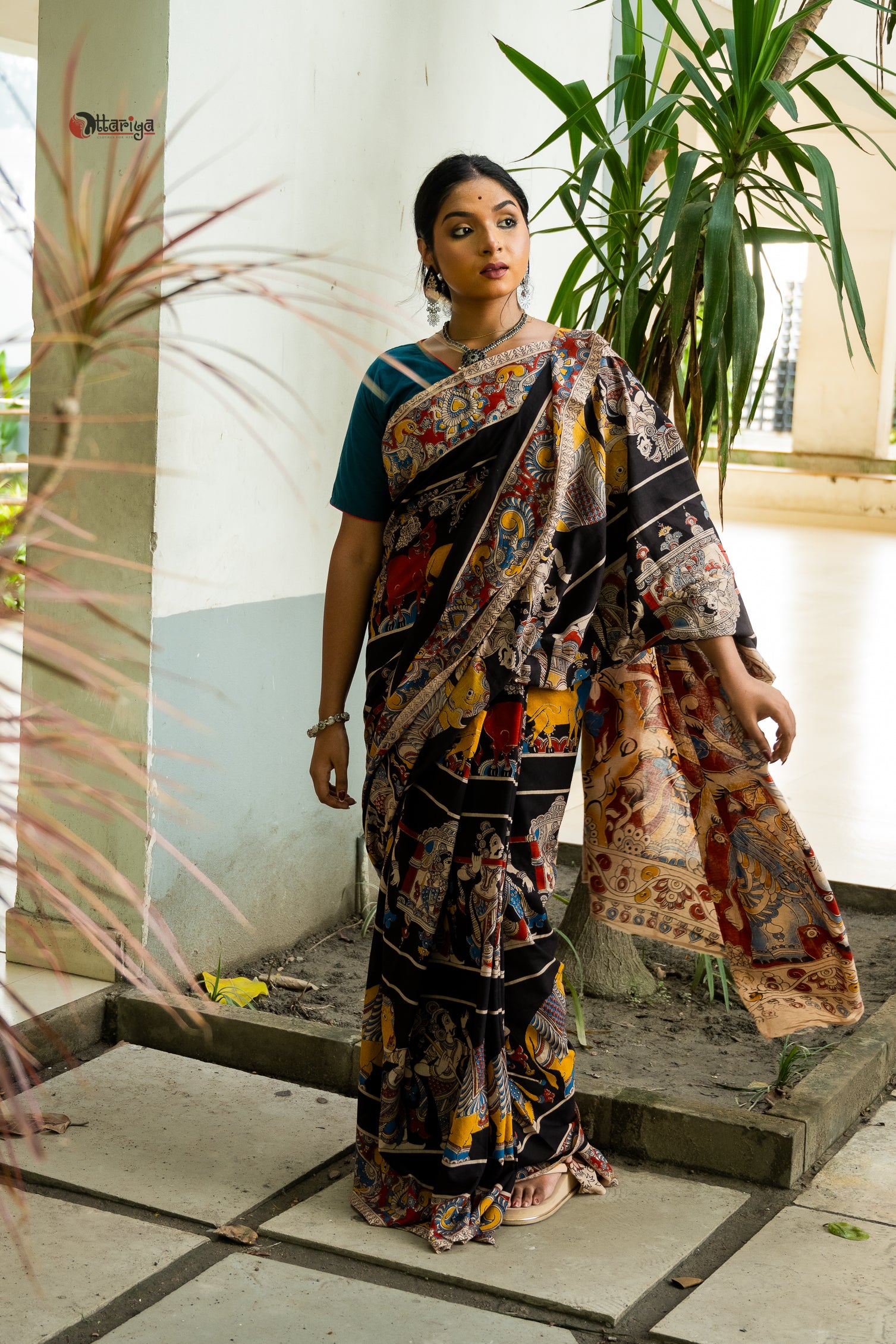 Kahini Moksha Kalamkari Saree