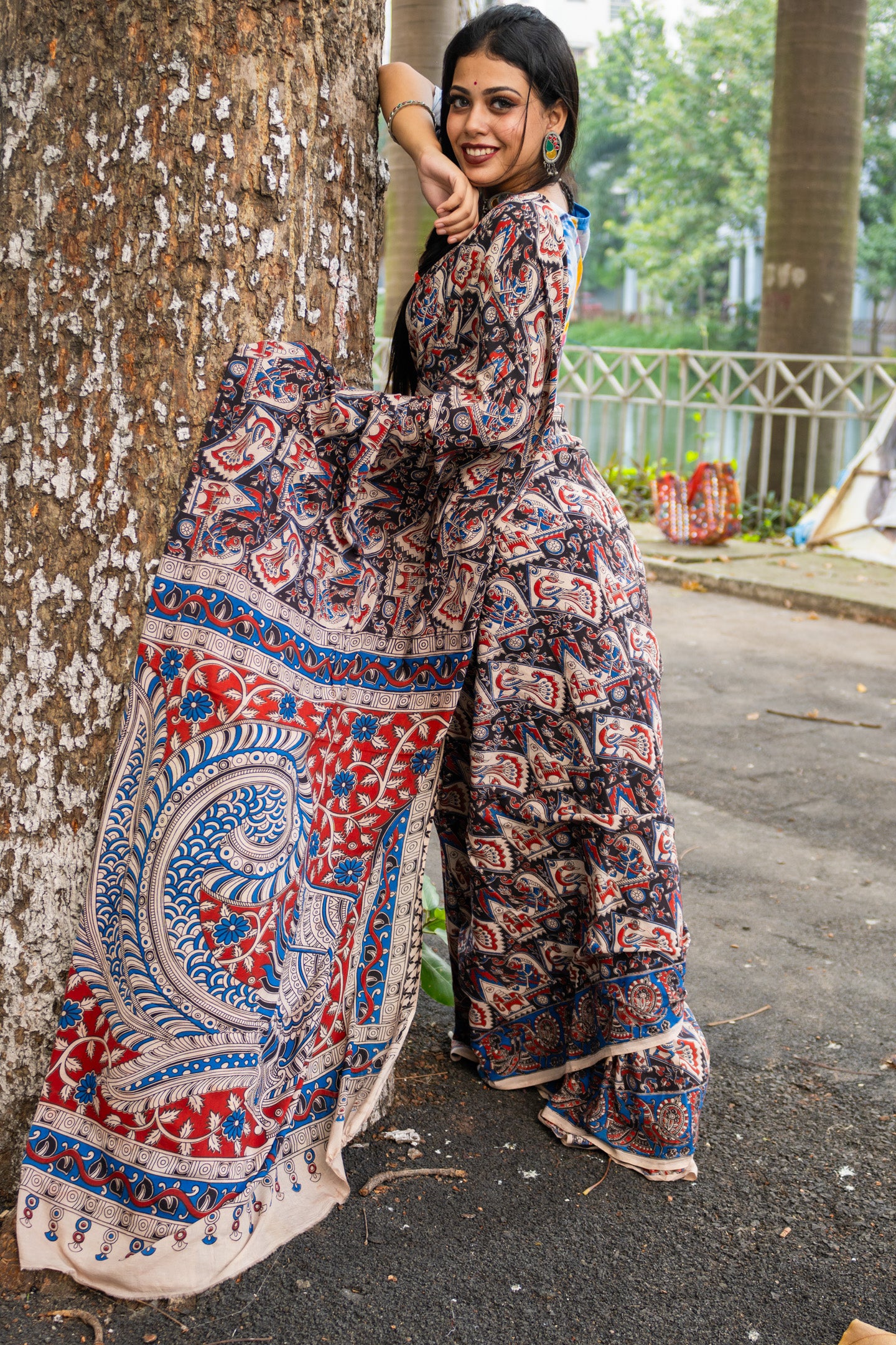 Rajarshi kalamkari silk saree