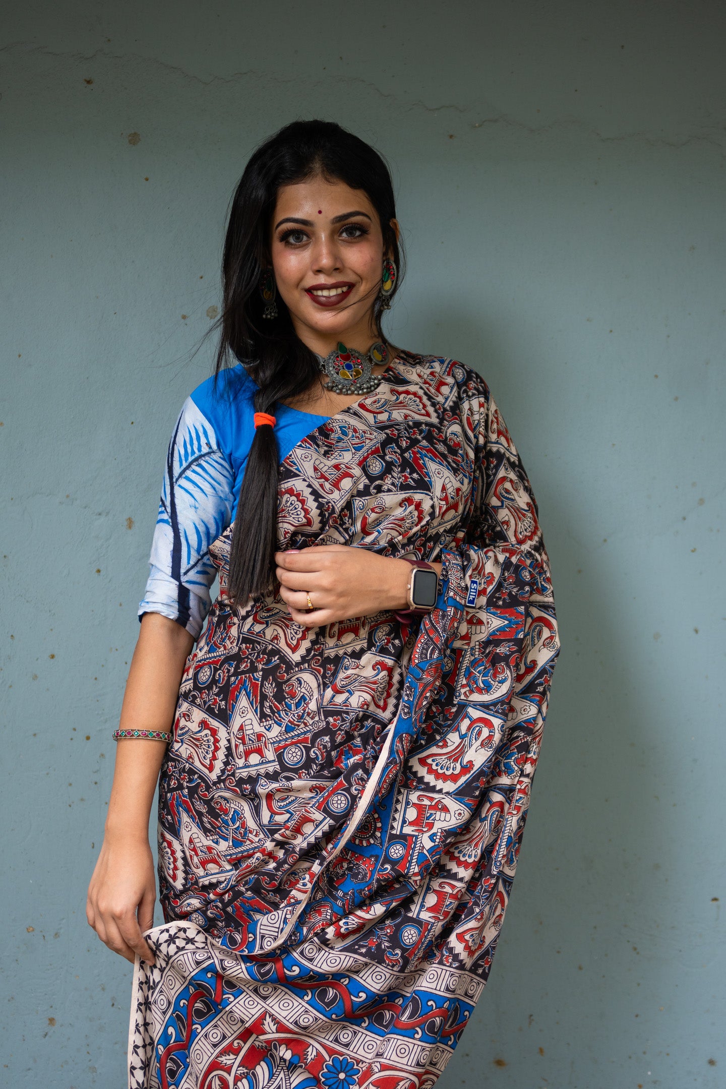 Rajarshi kalamkari silk saree