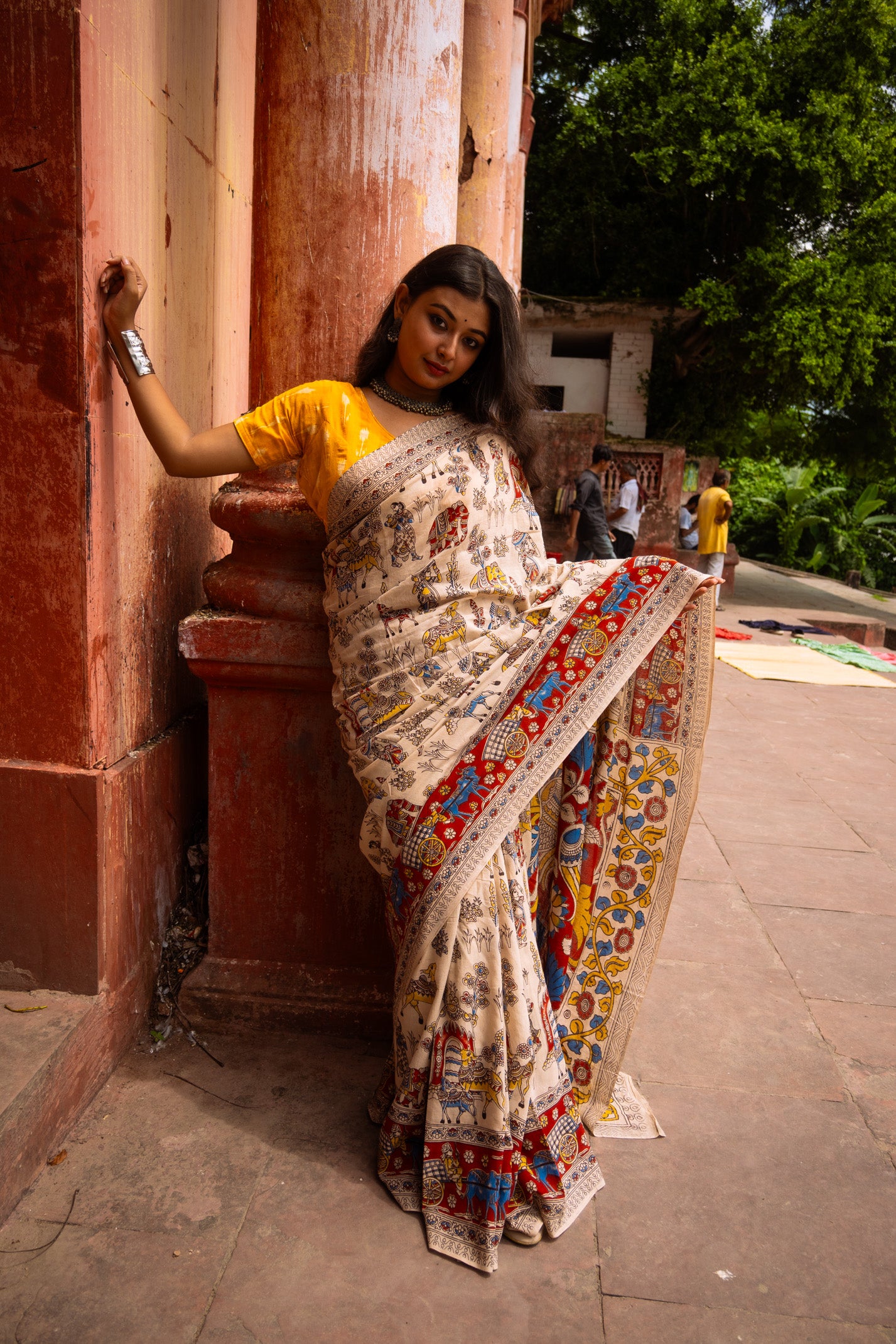 Asmaan Kalamkari Saree