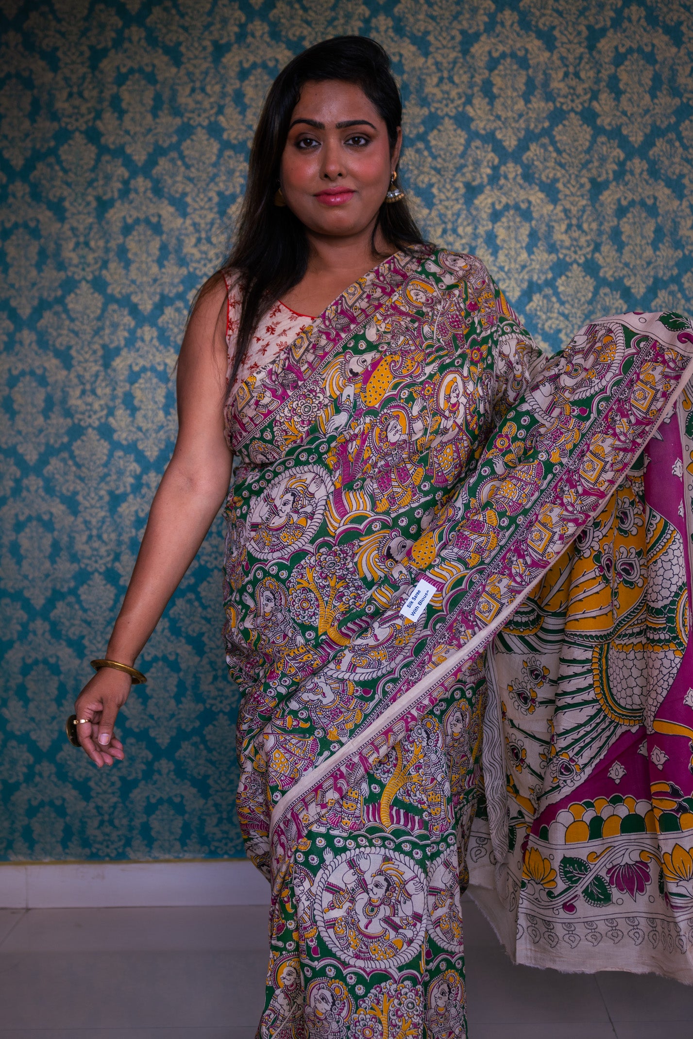 Kothahini kalamkari Silk Saree