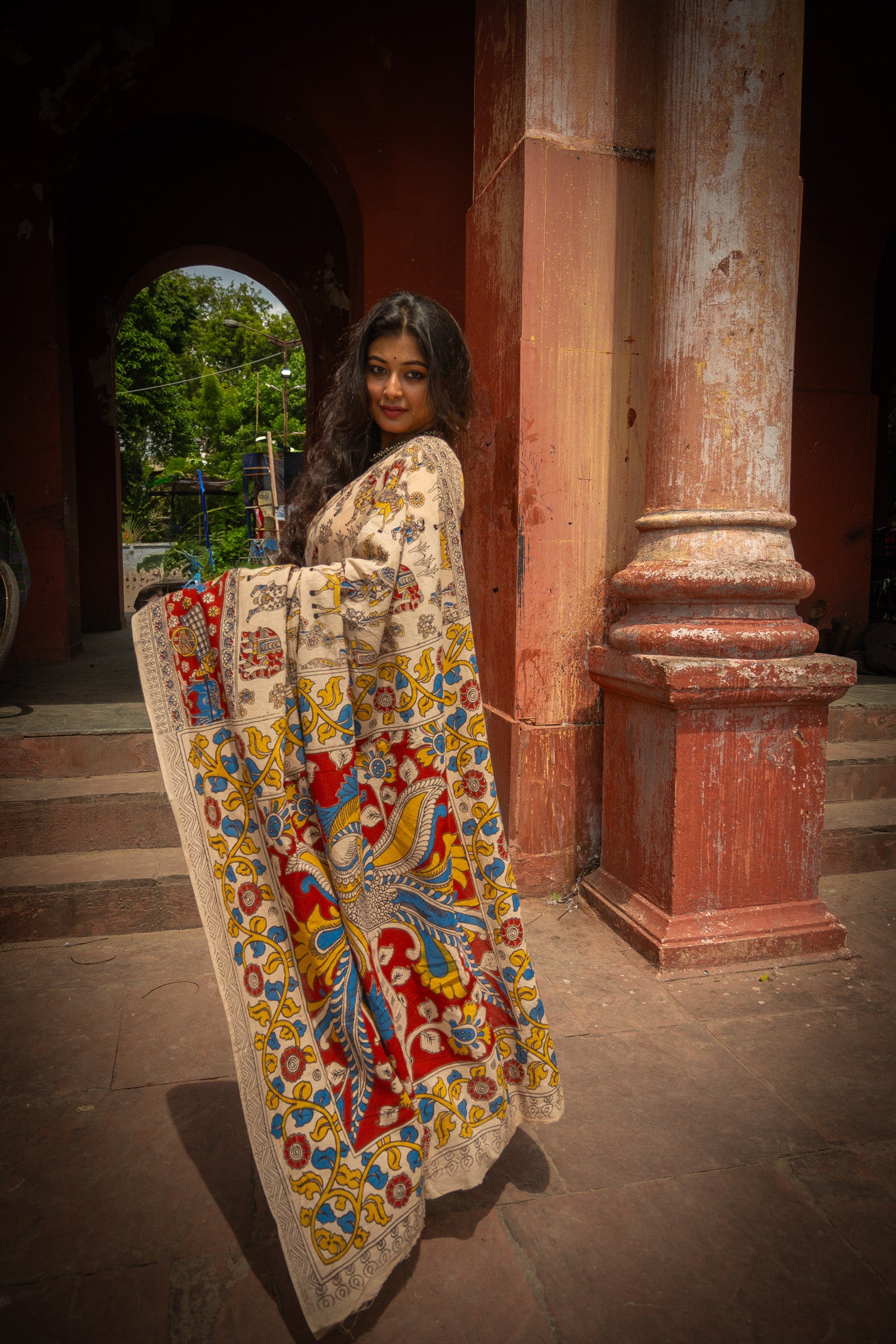 Asmaan Kalamkari Saree