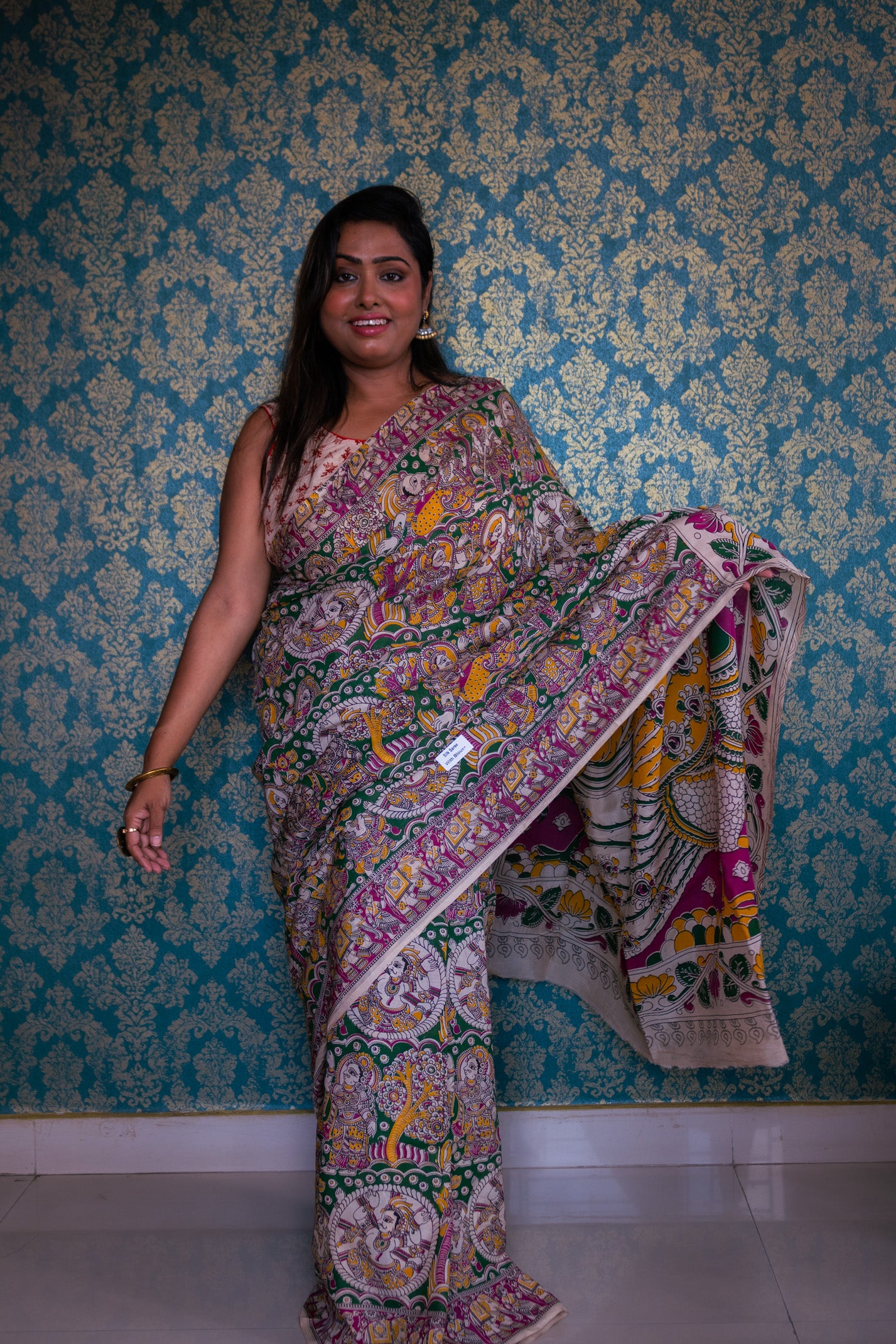 Kothahini kalamkari Silk Saree