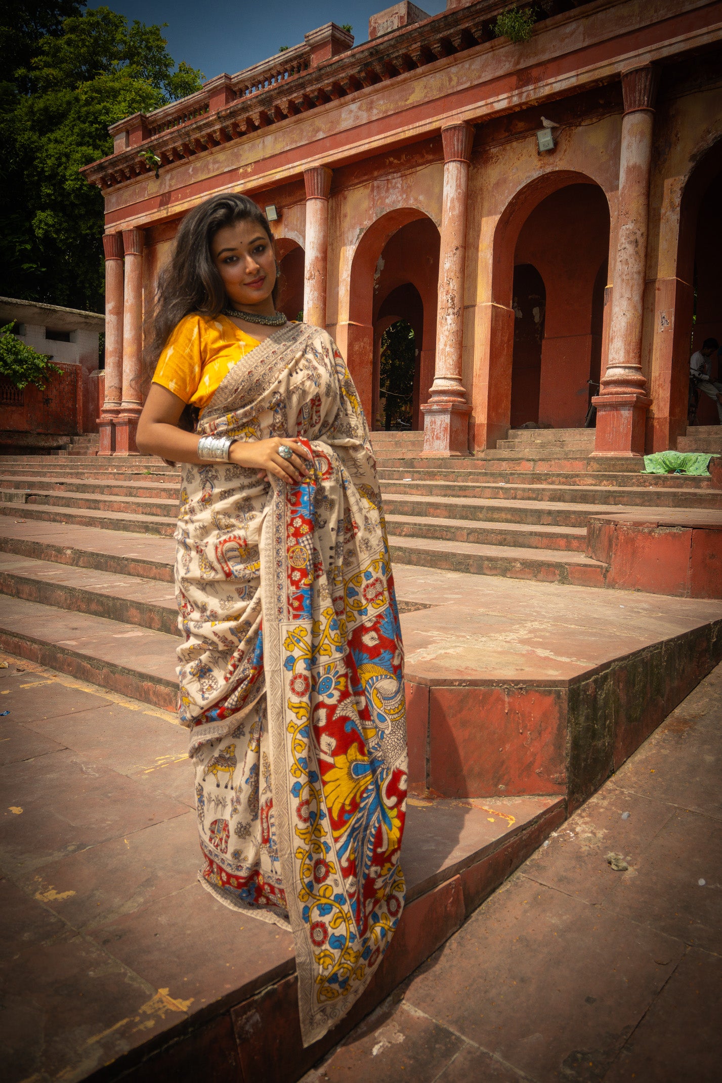 Asmaan Kalamkari Saree