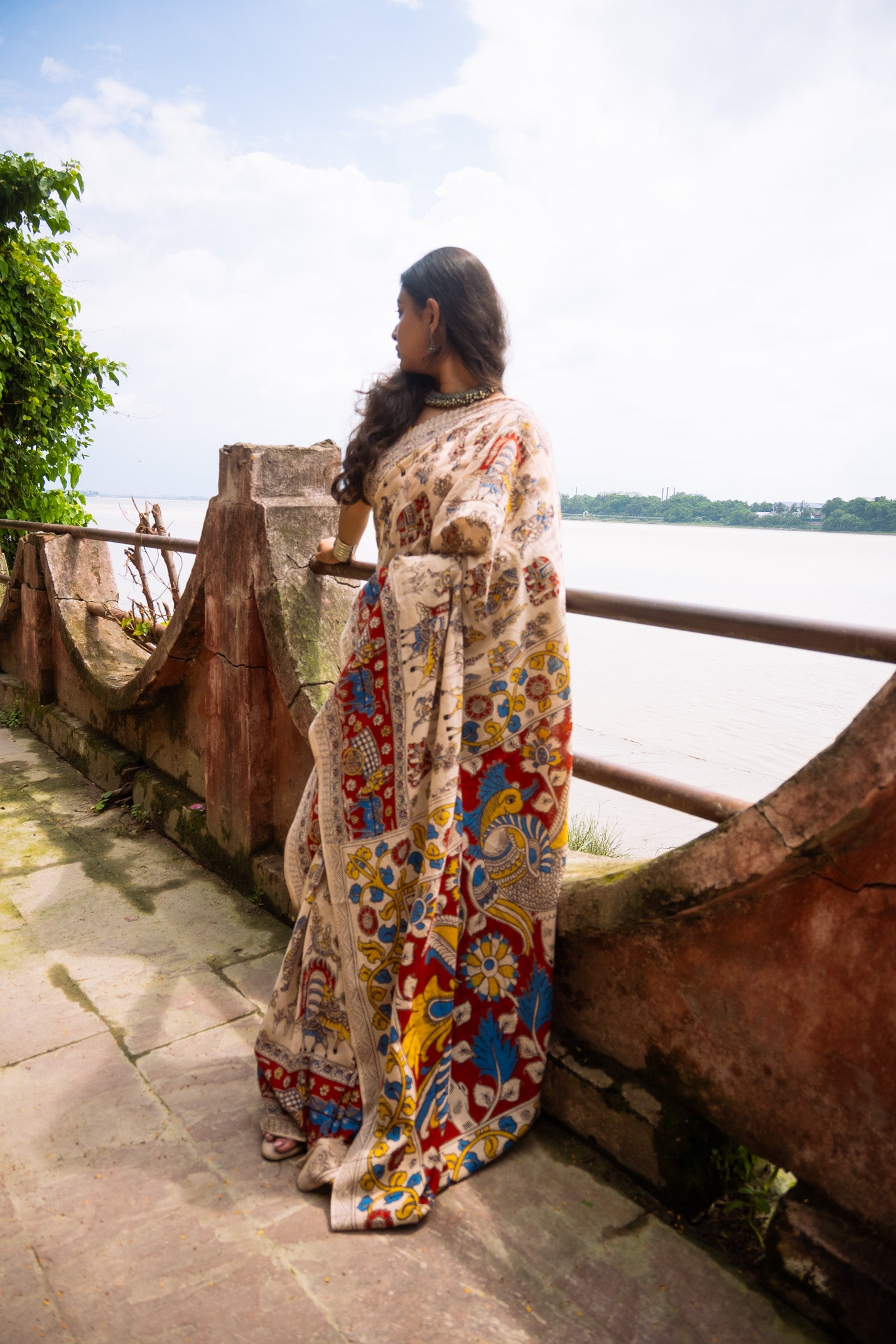 Asmaan Kalamkari Saree