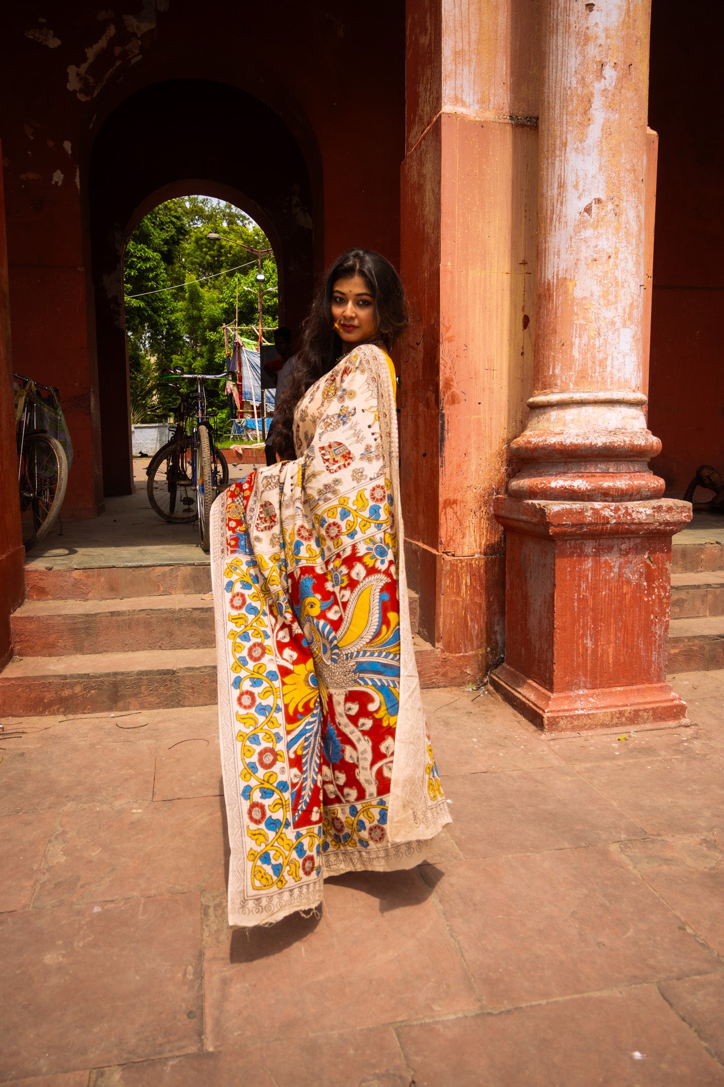 Asmaan Kalamkari Saree