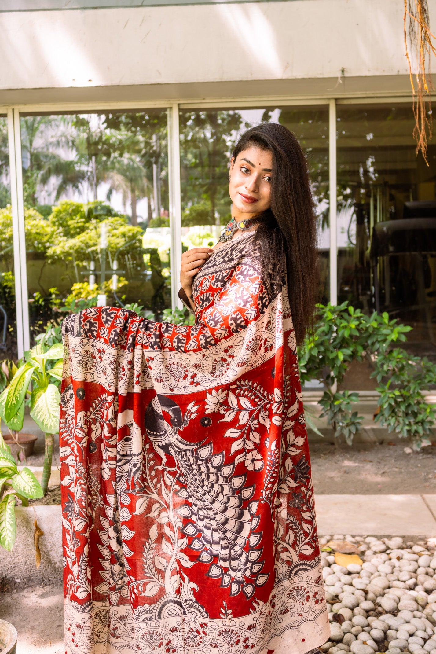 Madhuri Kalamkari Saree