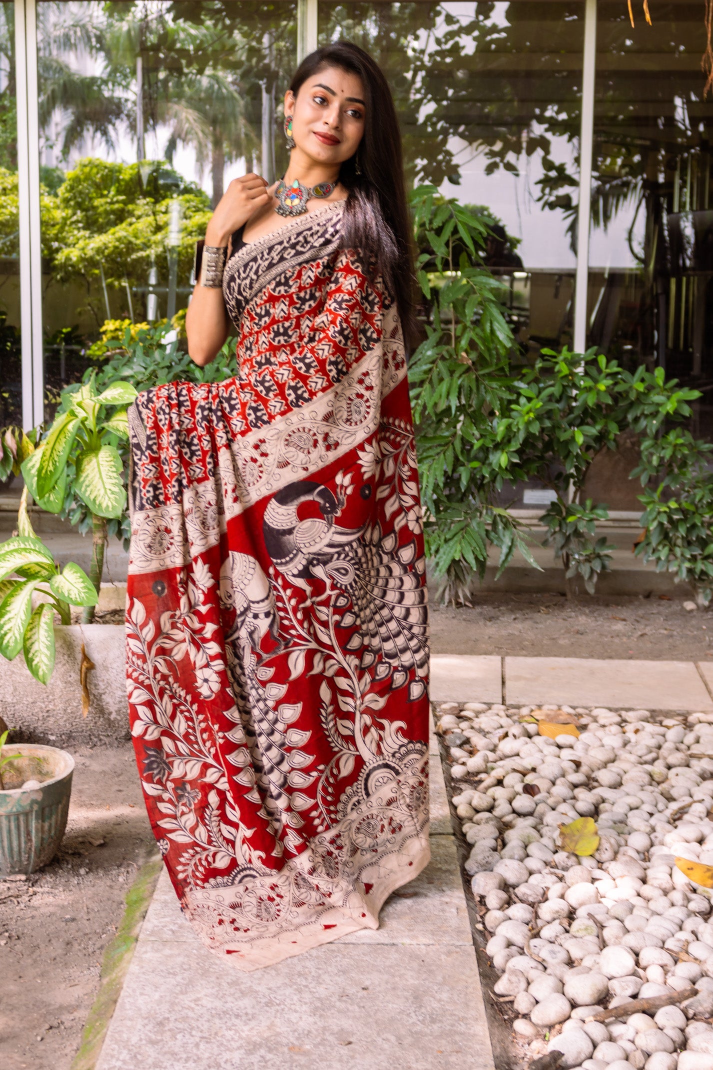 Madhuri Kalamkari Saree