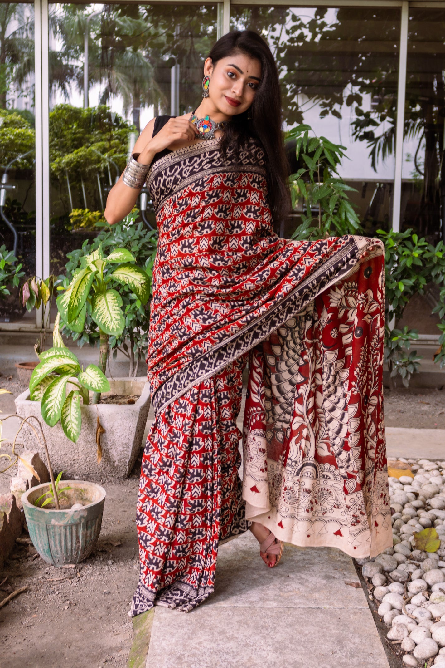 Madhuri Kalamkari Saree