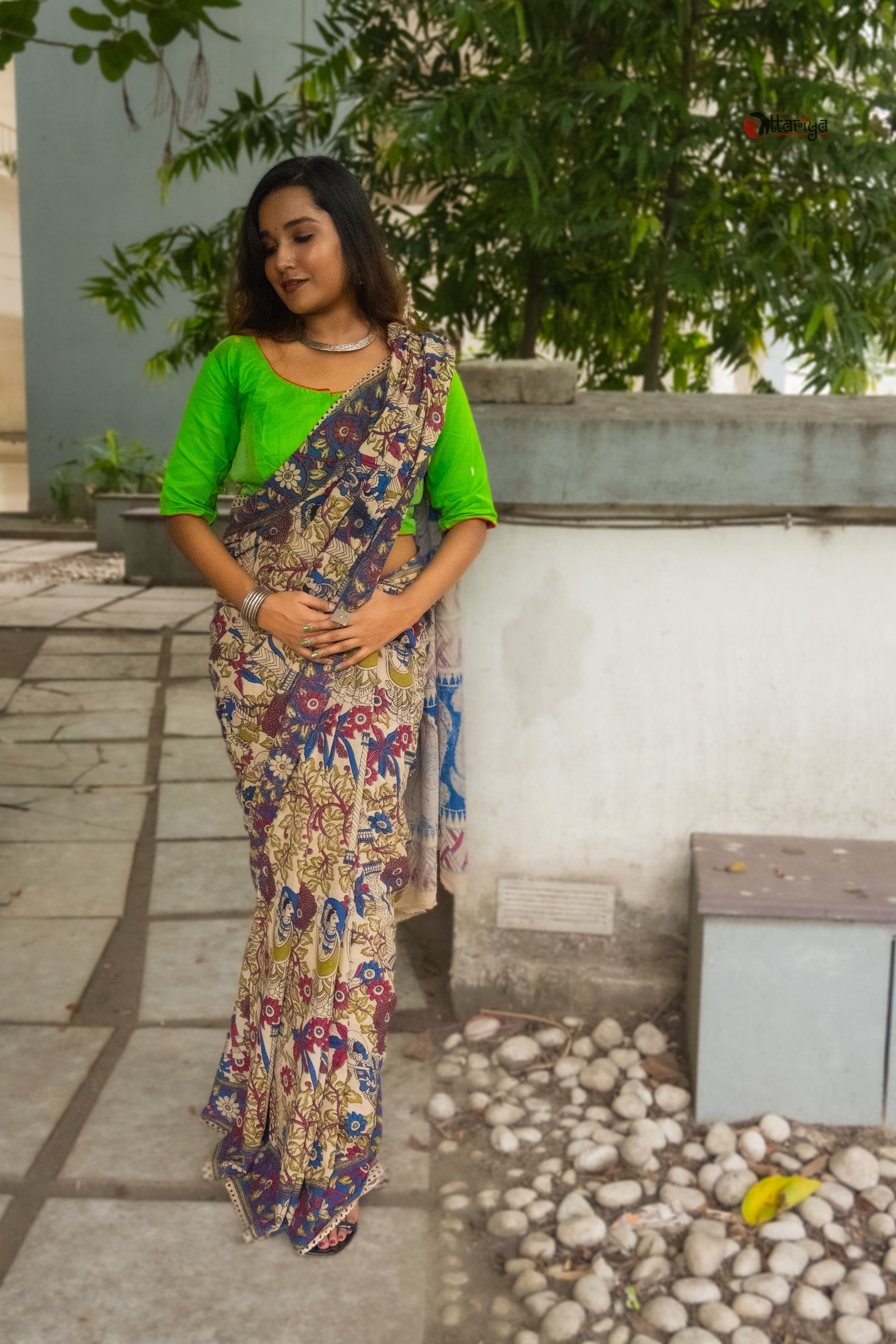 Fulohare Kalamkari Saree