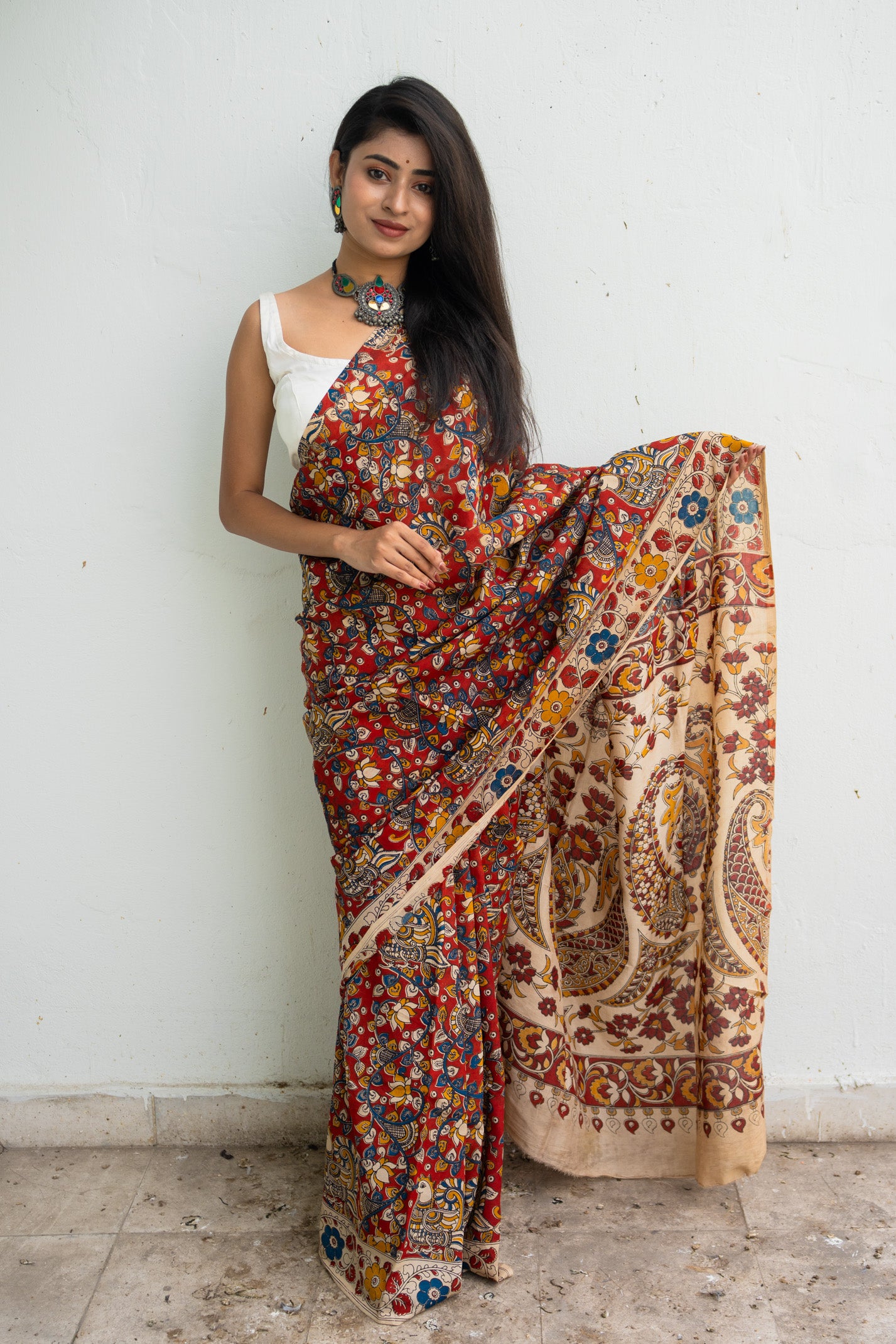 Abohi silk kalamkari Saree