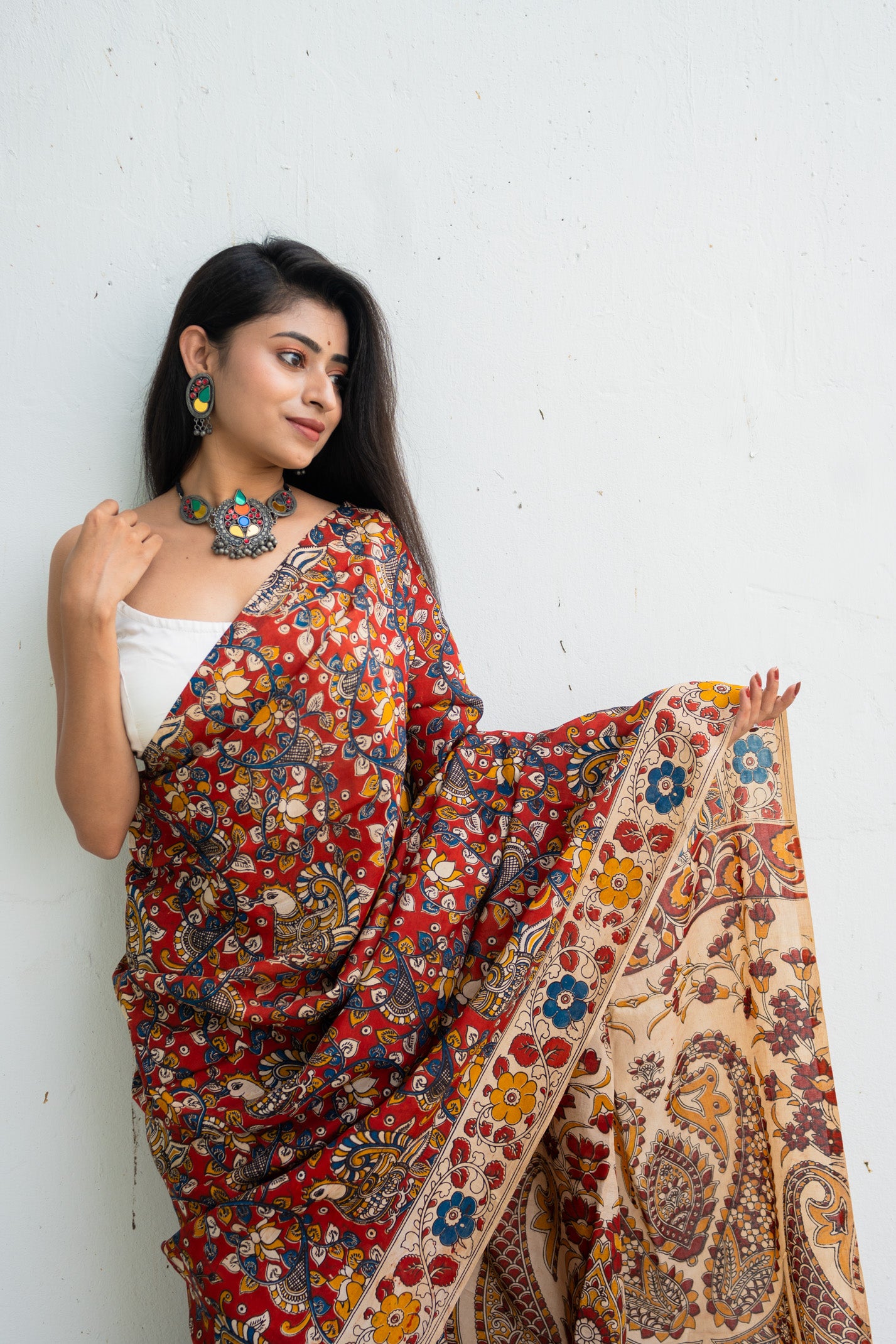 Abohi silk kalamkari Saree