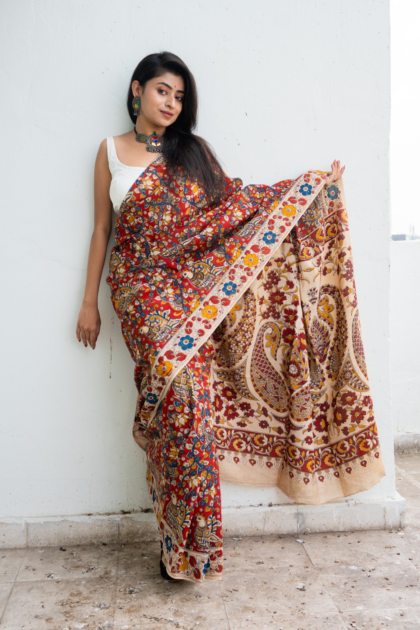 Abohi silk kalamkari Saree