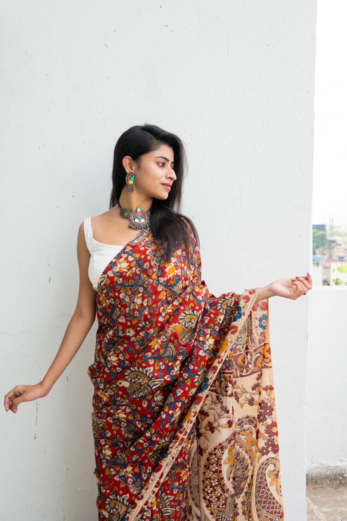 Abohi silk kalamkari Saree