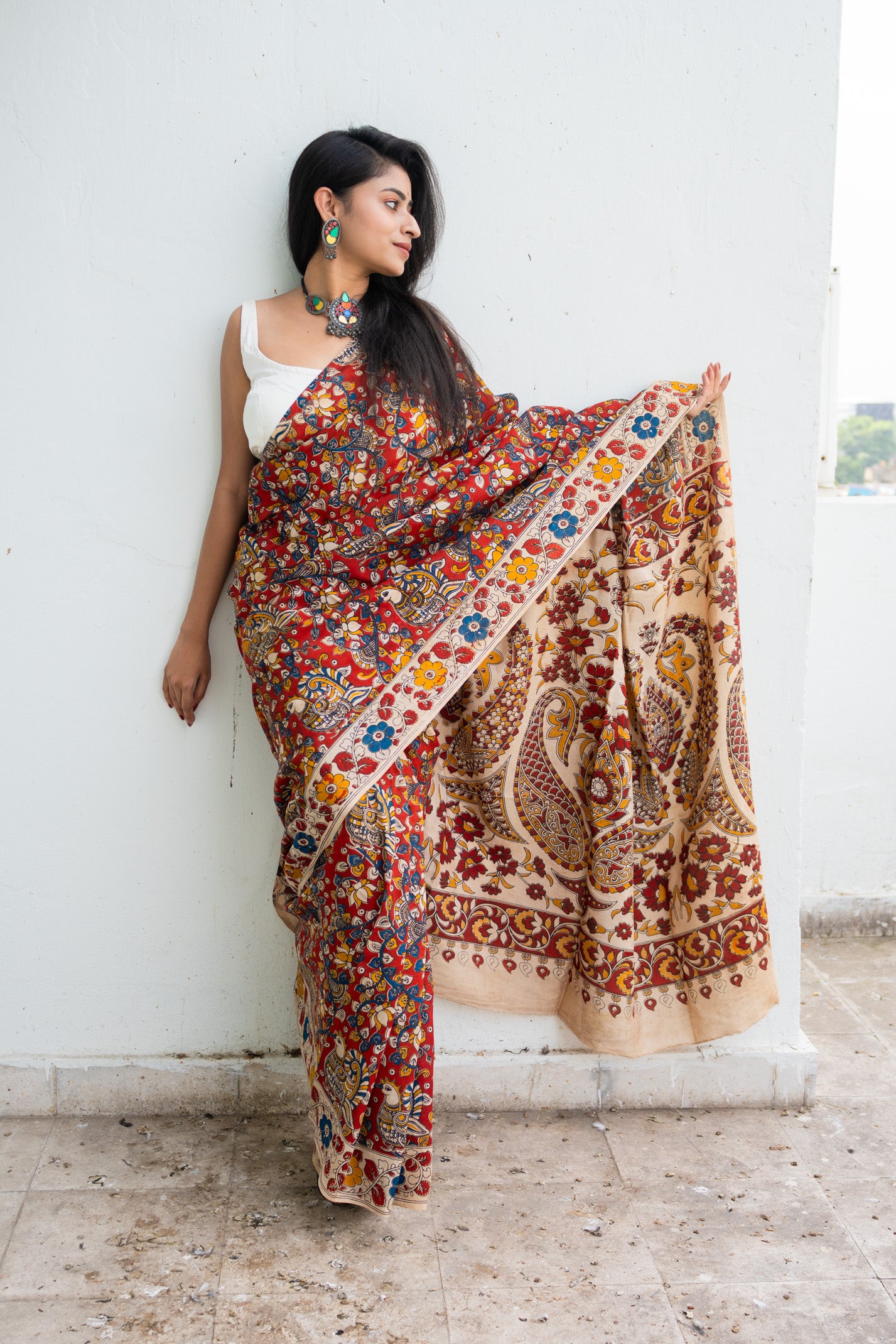 Abohi silk kalamkari Saree