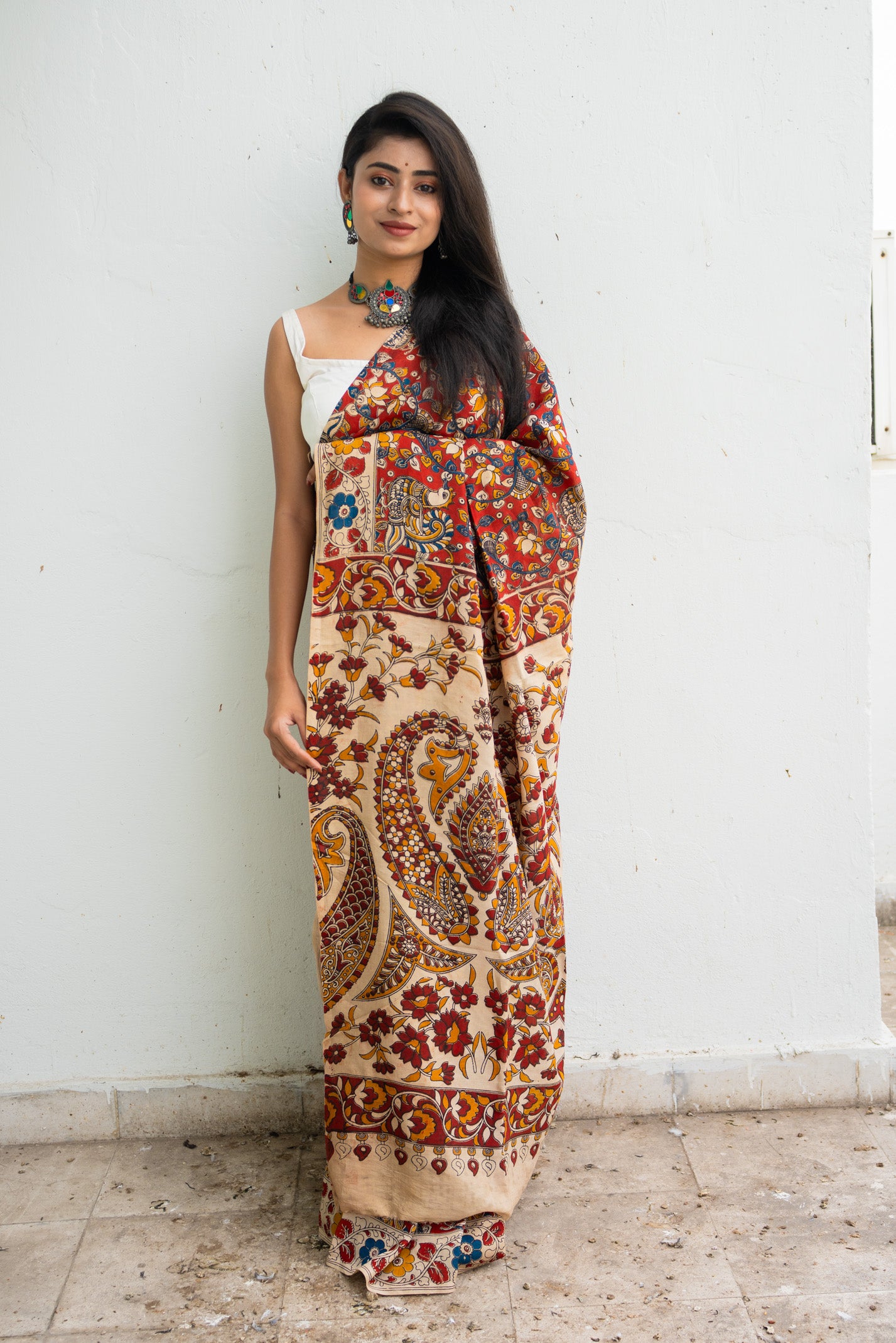 Abohi silk kalamkari Saree