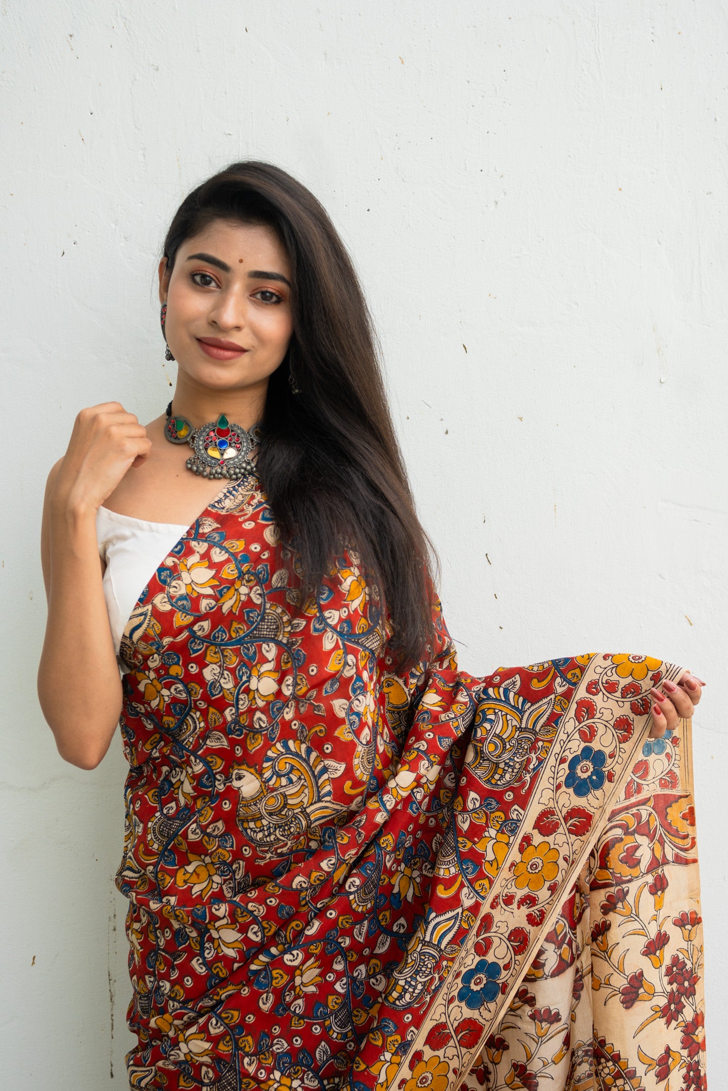 Abohi silk kalamkari Saree