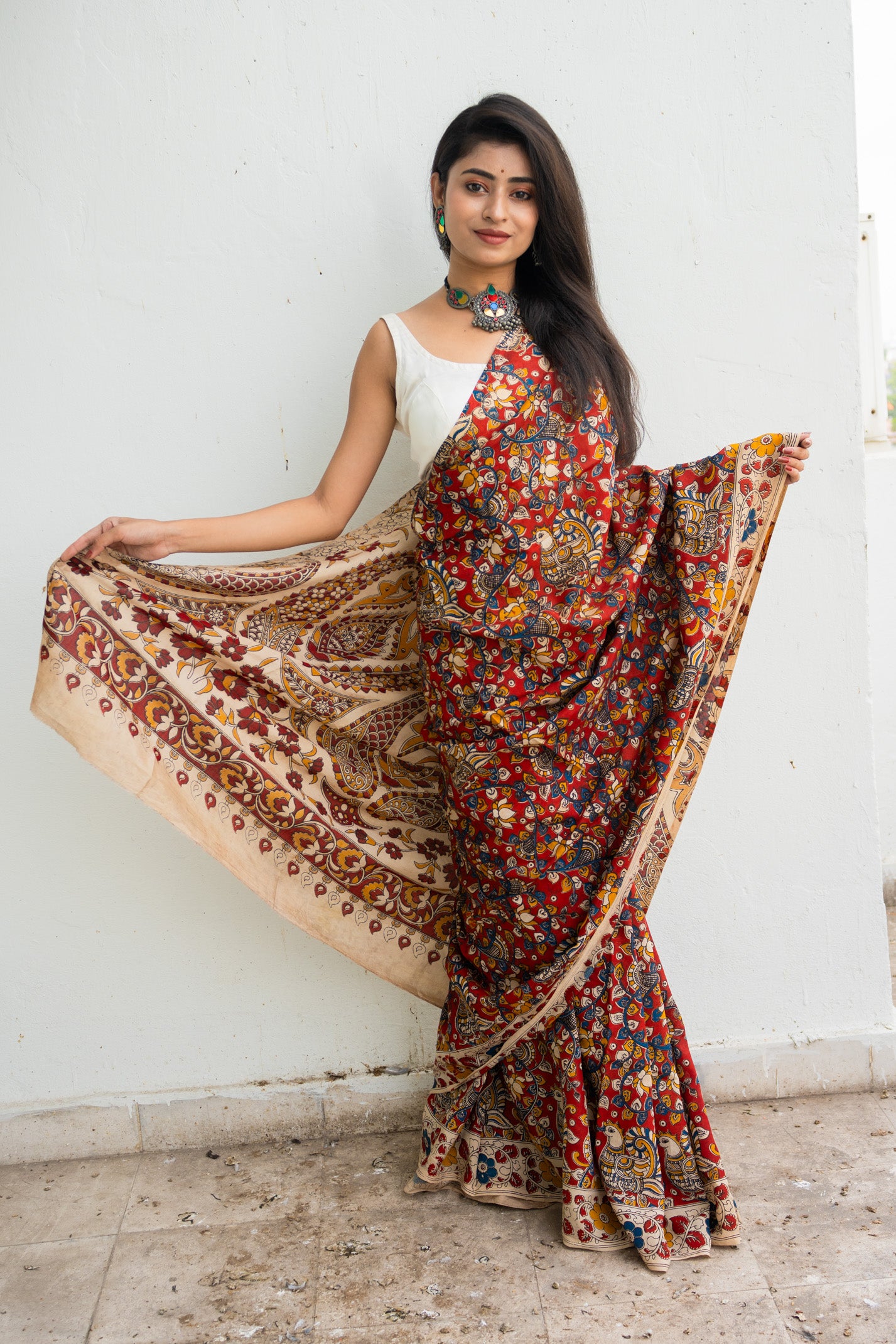 Abohi silk kalamkari Saree