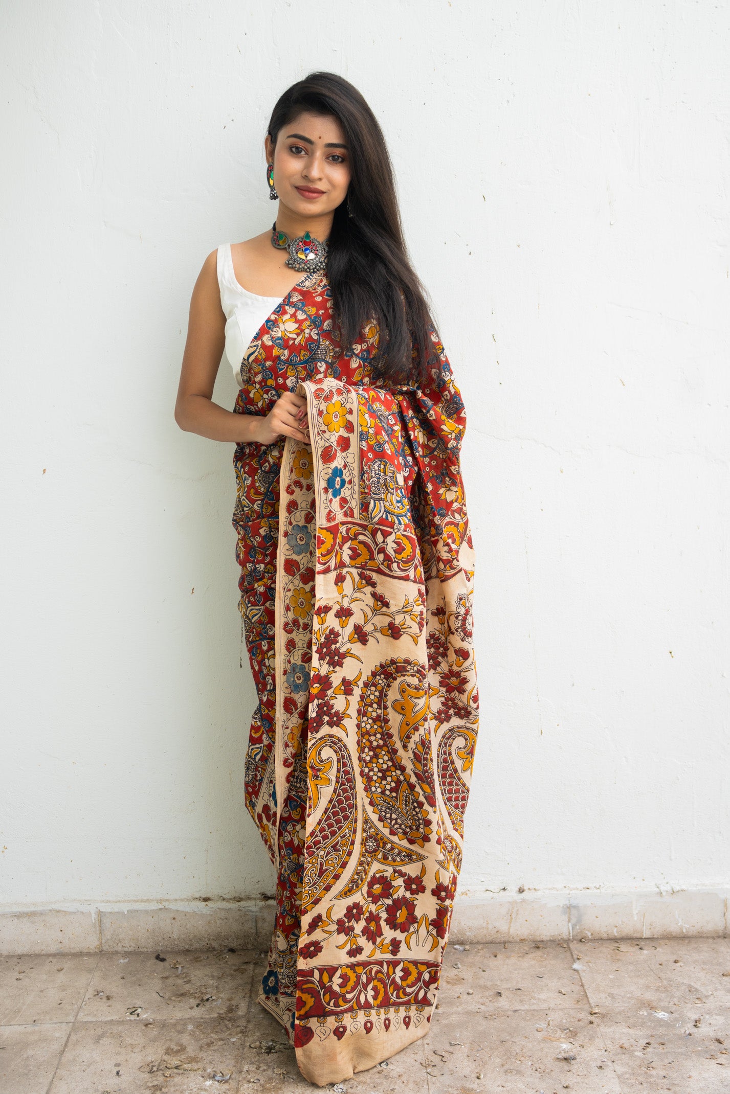 Abohi silk kalamkari Saree