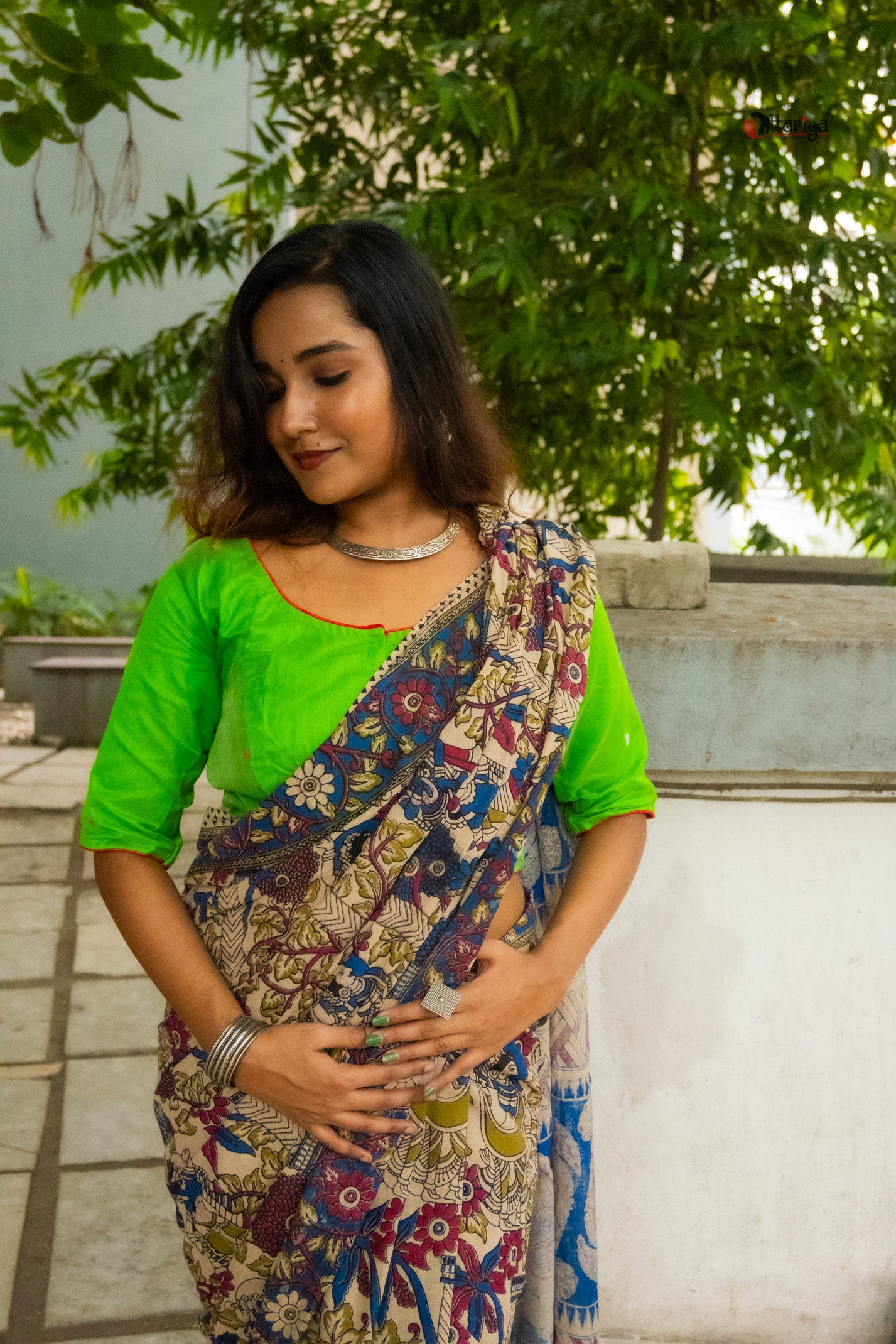 Fulohare Kalamkari Saree