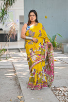Pushpa Kalamkari Saree - Uttariya
