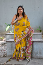 Pushpa Kalamkari Saree - Uttariya