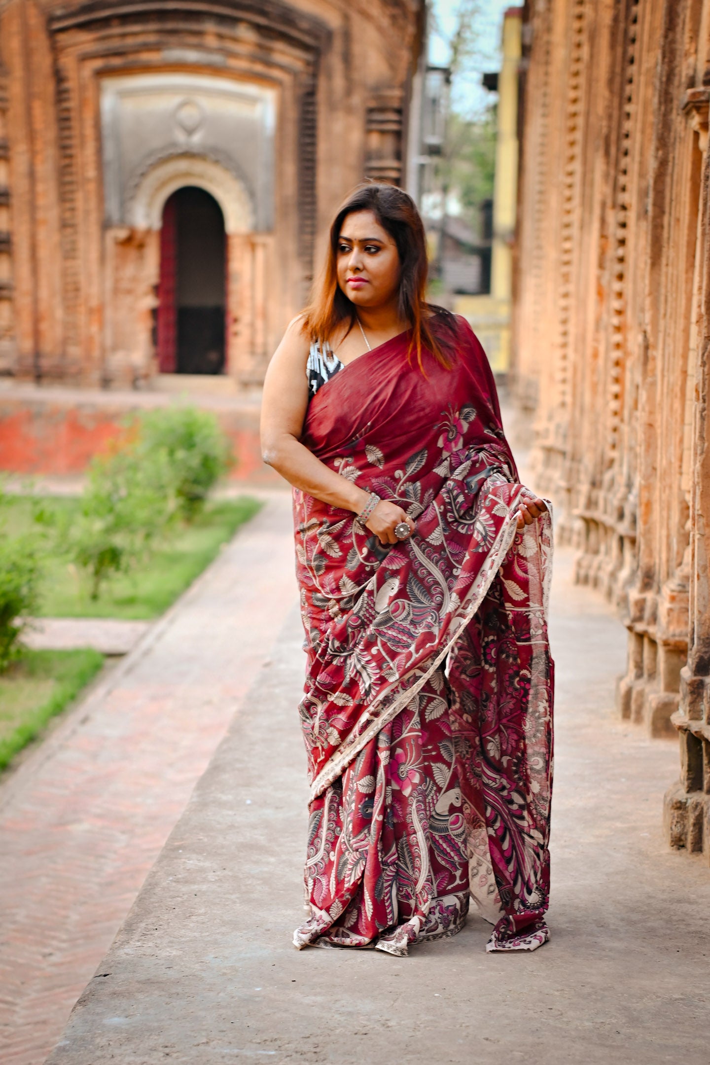 Sarika Kalamkari Saree - Uttariya