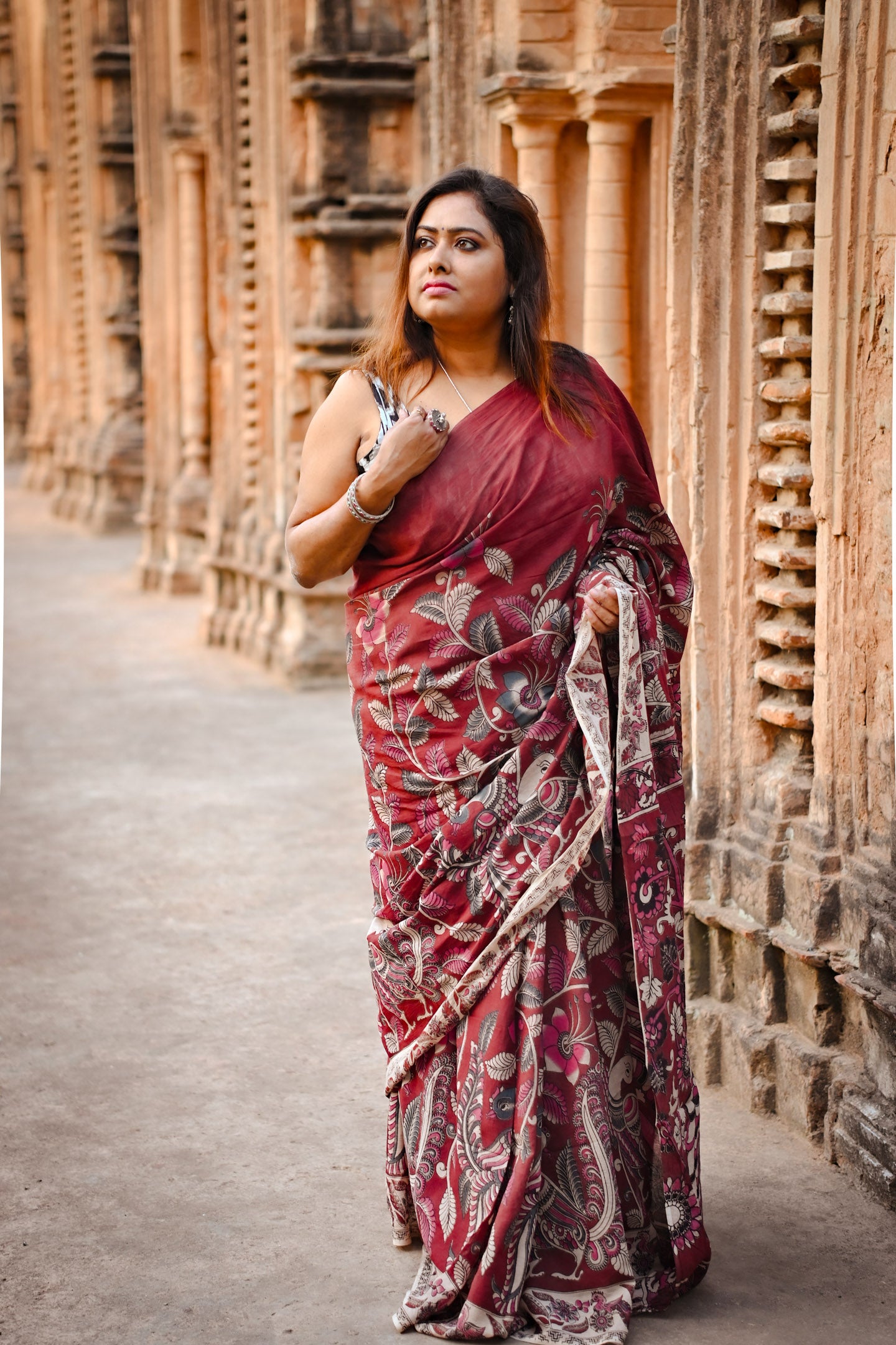 Sarika Kalamkari Saree - Uttariya