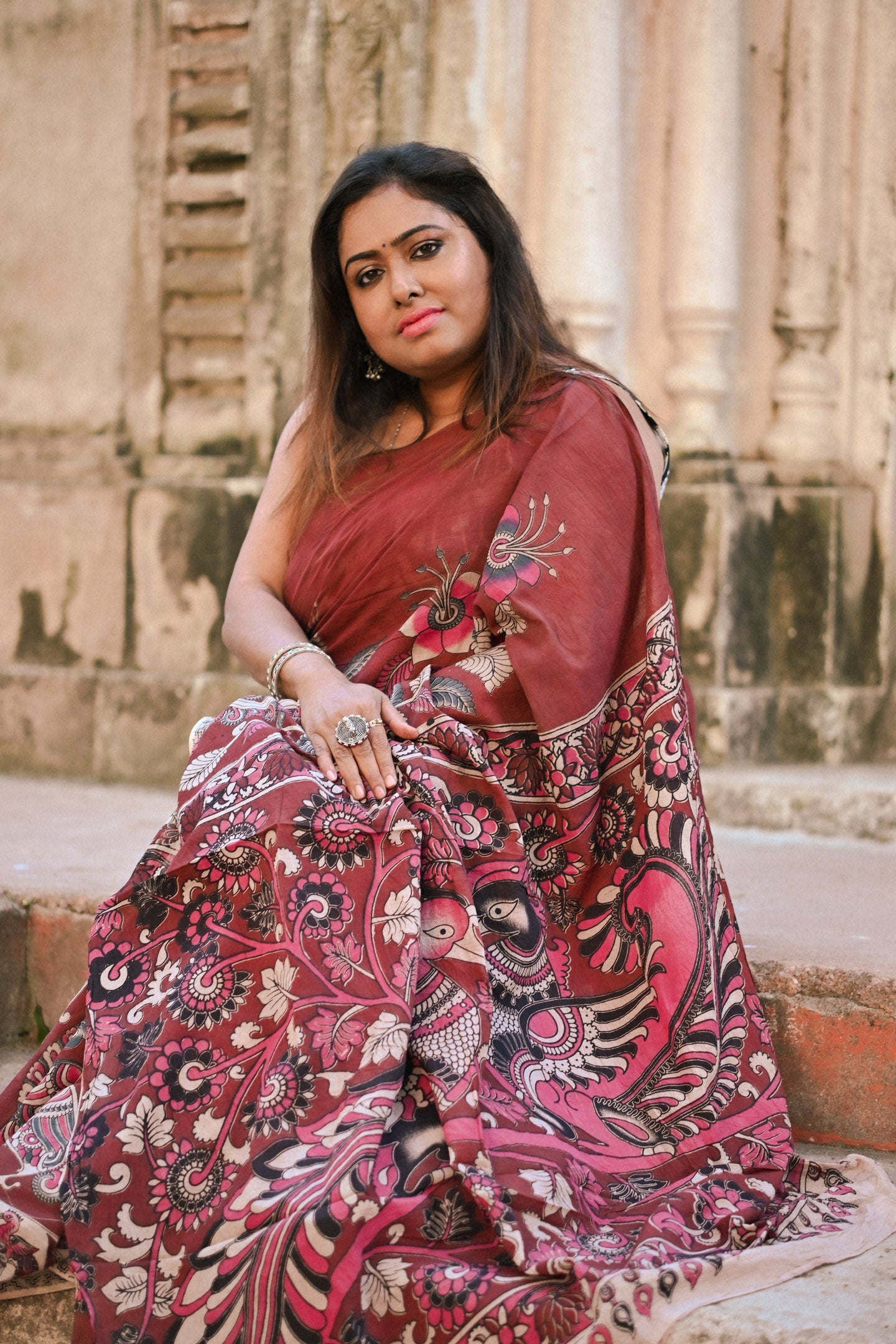 Sarika Kalamkari Saree - Uttariya