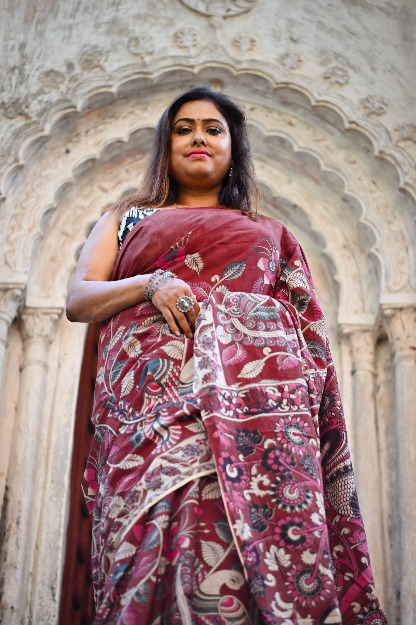 Sarika Kalamkari Saree - Uttariya