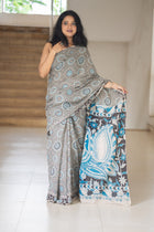 Lotus Kalamkari Cotton Saree
