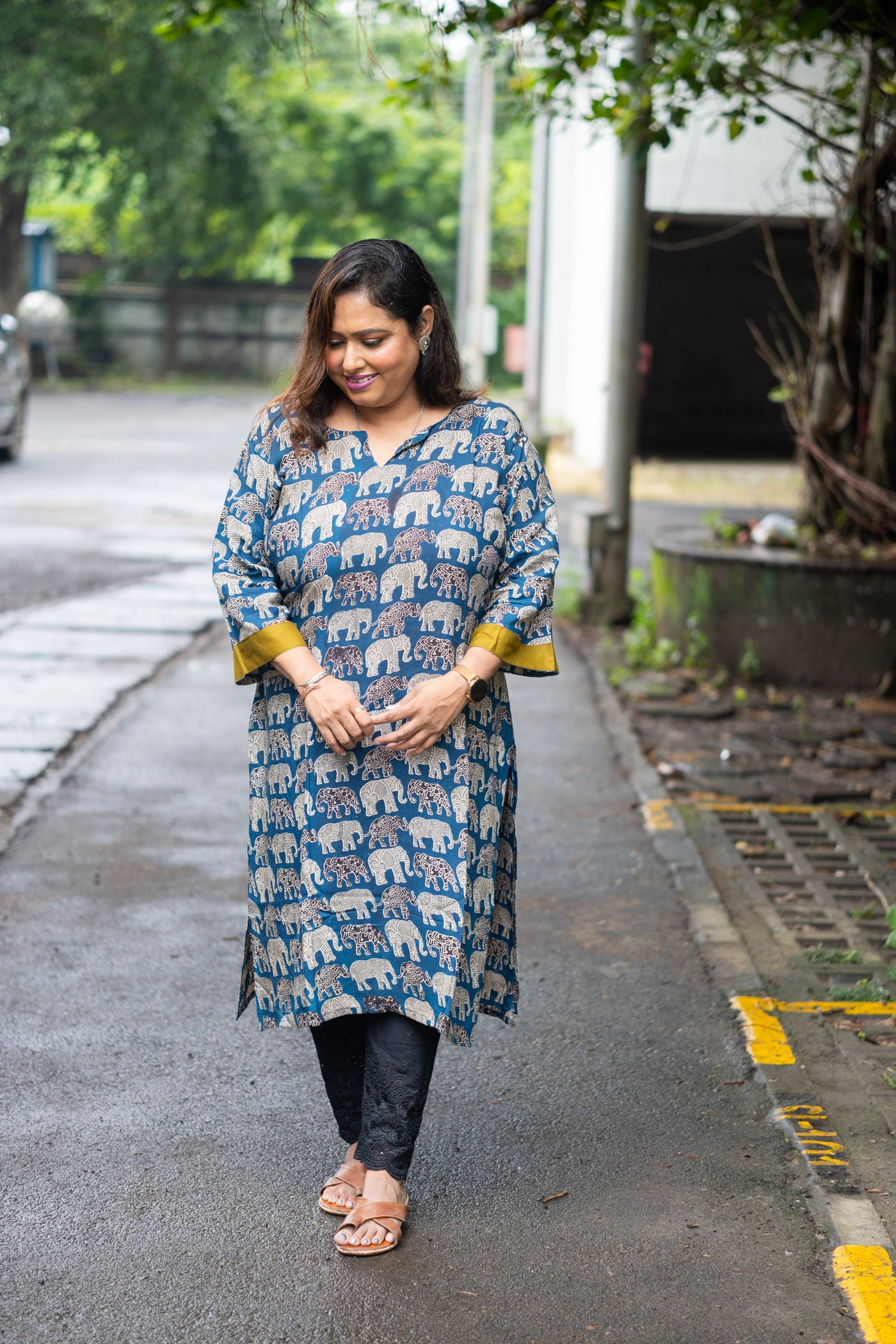 Airavat Silk Kalamkari Kurta
