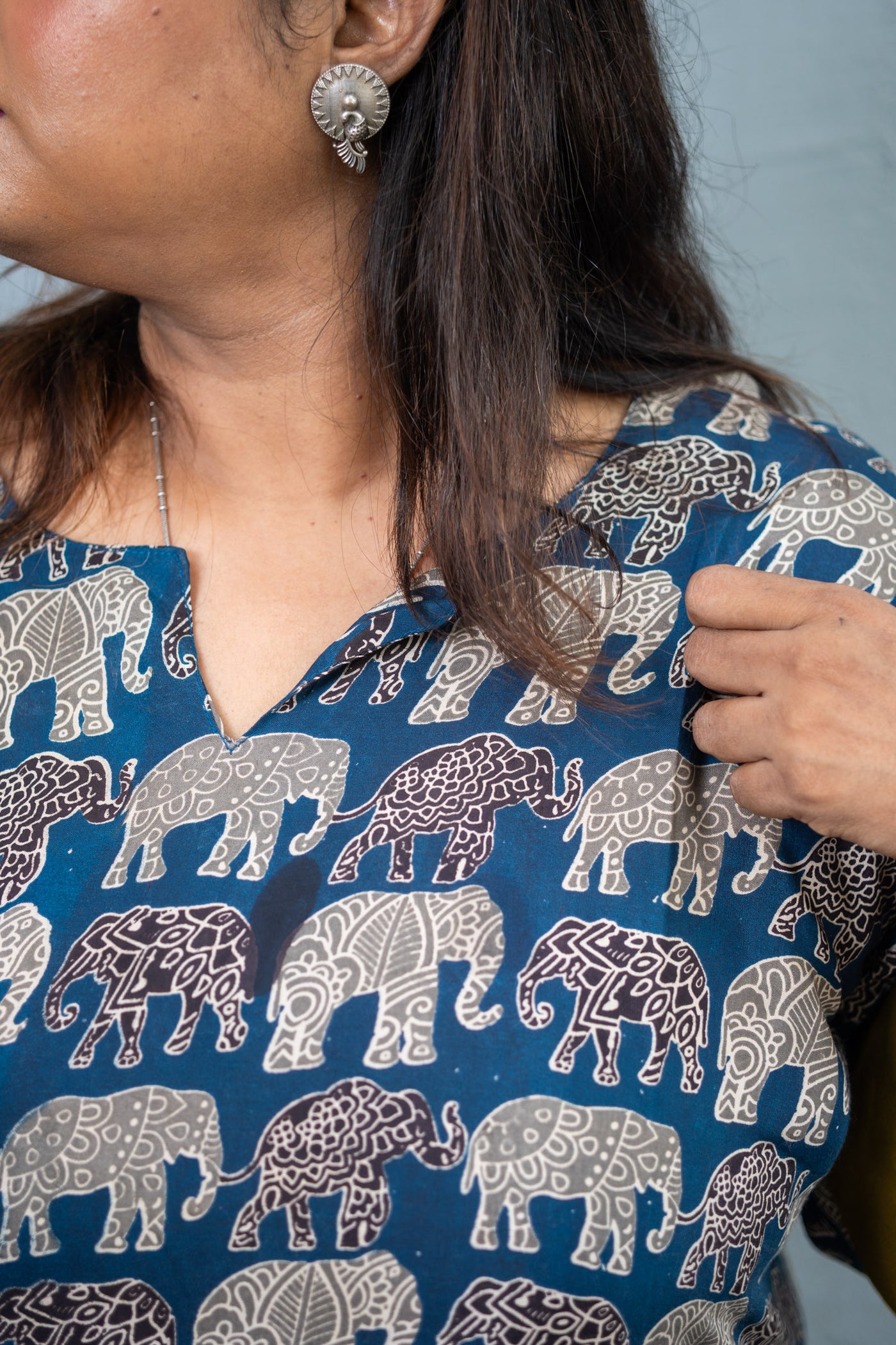Airavat Silk Kalamkari Kurta
