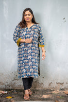 Airavat Silk Kalamkari Kurta