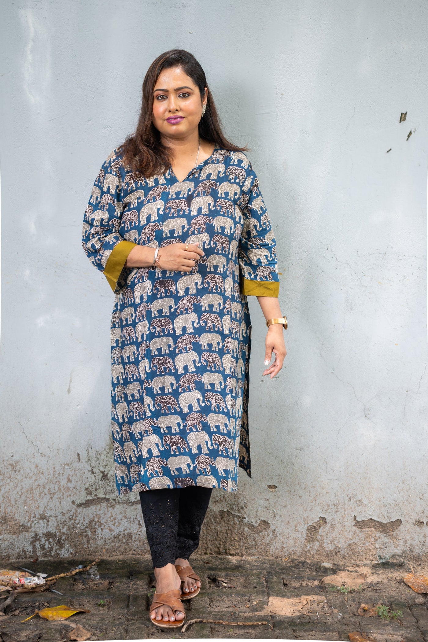 Airavat Silk Kalamkari Kurta