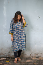 Airavat Silk Kalamkari Kurta