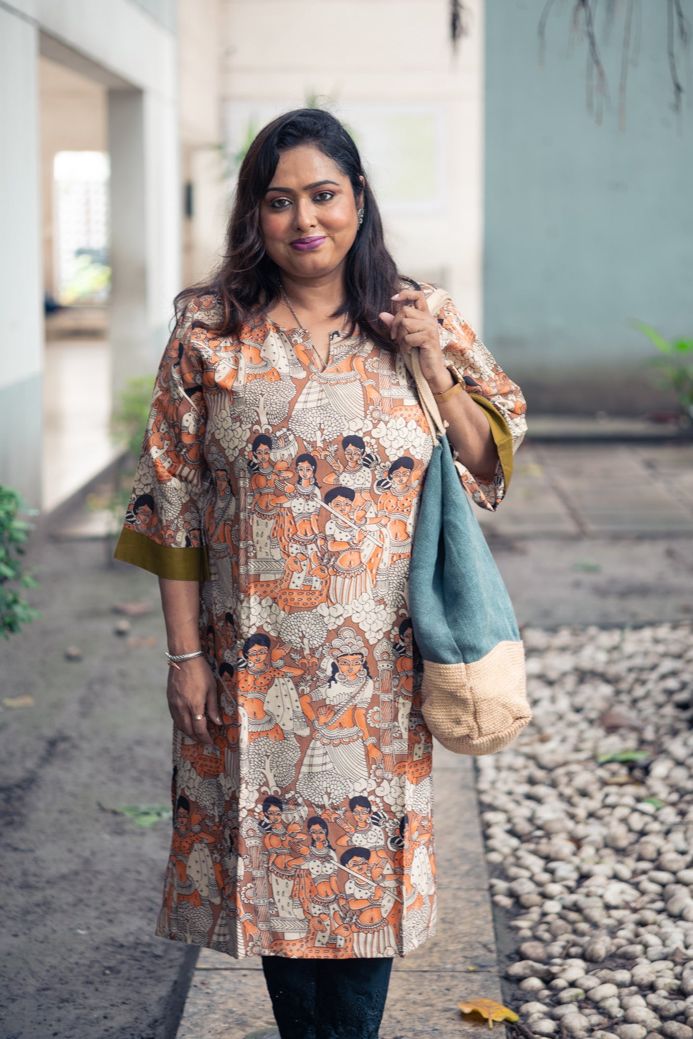 Leela Silk Kalamkari Kurta